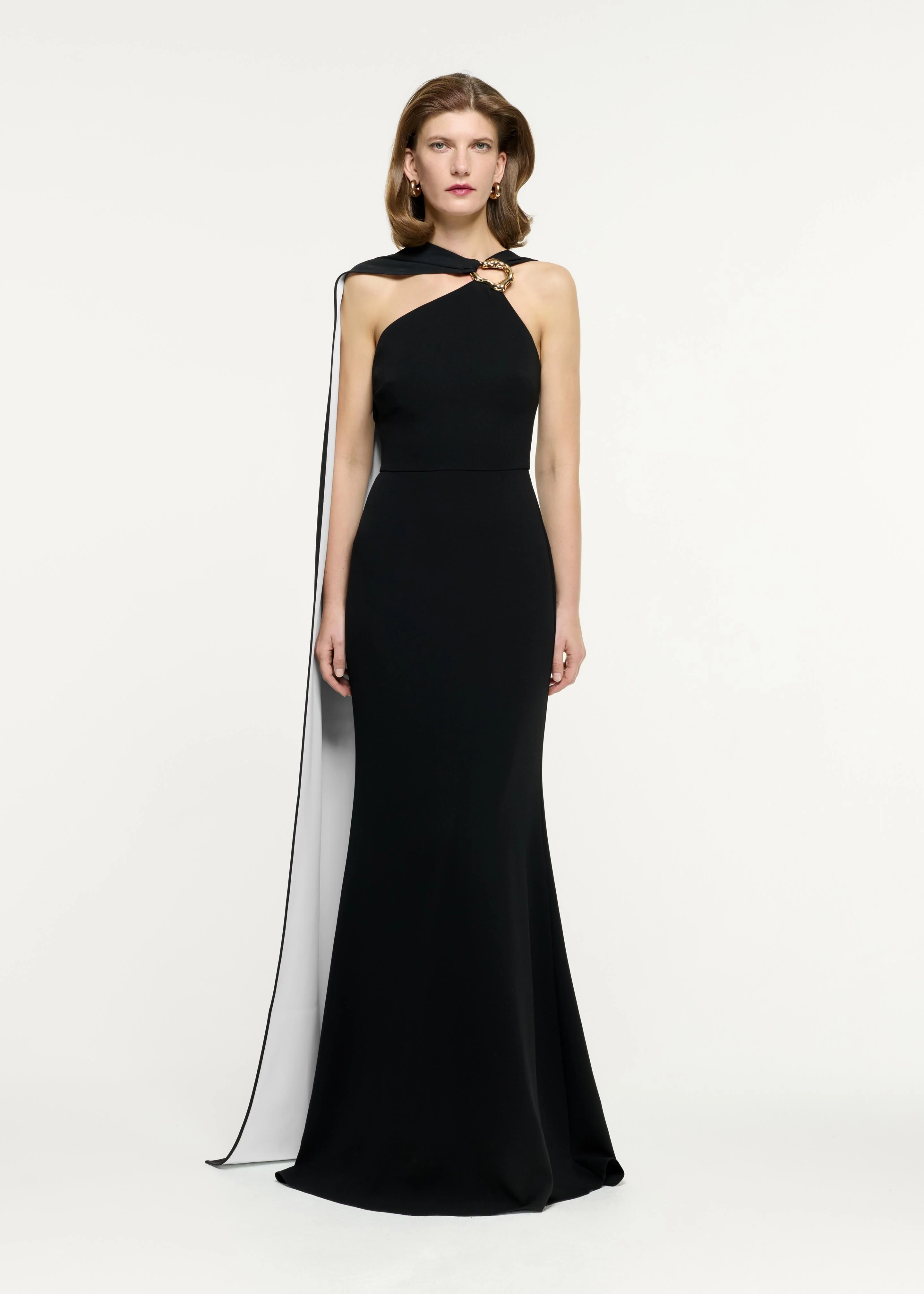 Asymmetric Buckle Gown