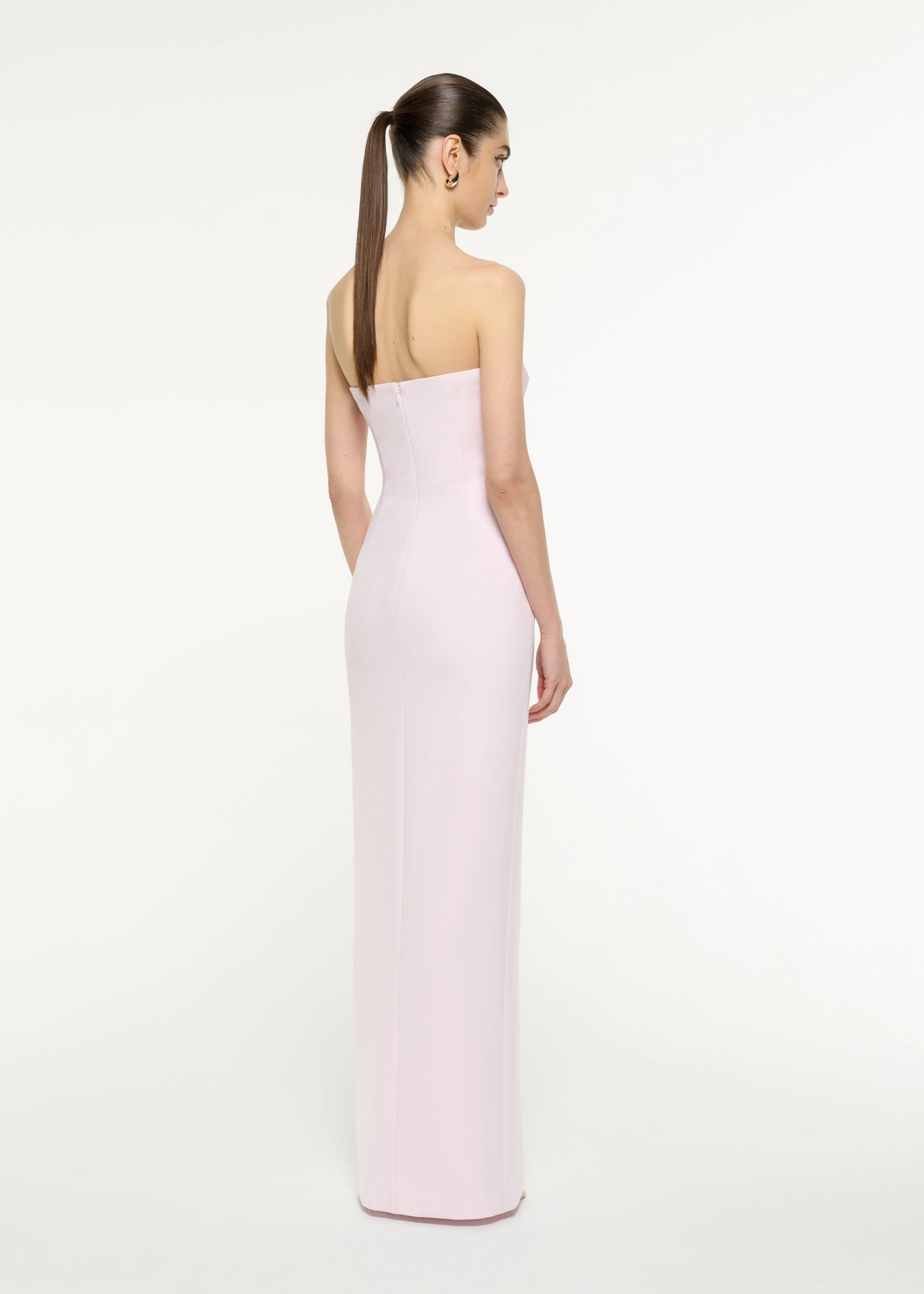 Asymmetric Diamante Panel Gown - Image 3