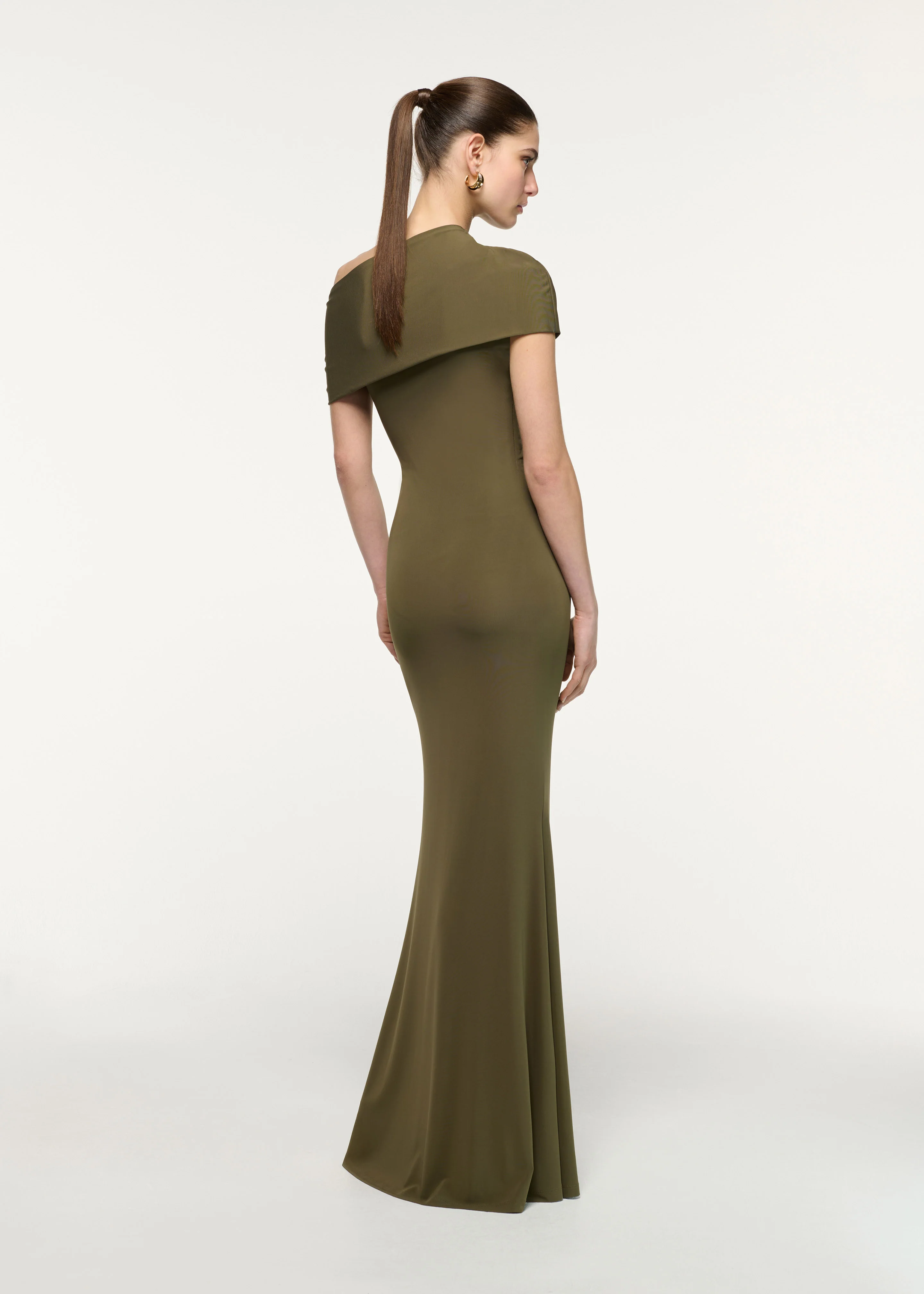 Asymmetric Drape Gown - Image 3