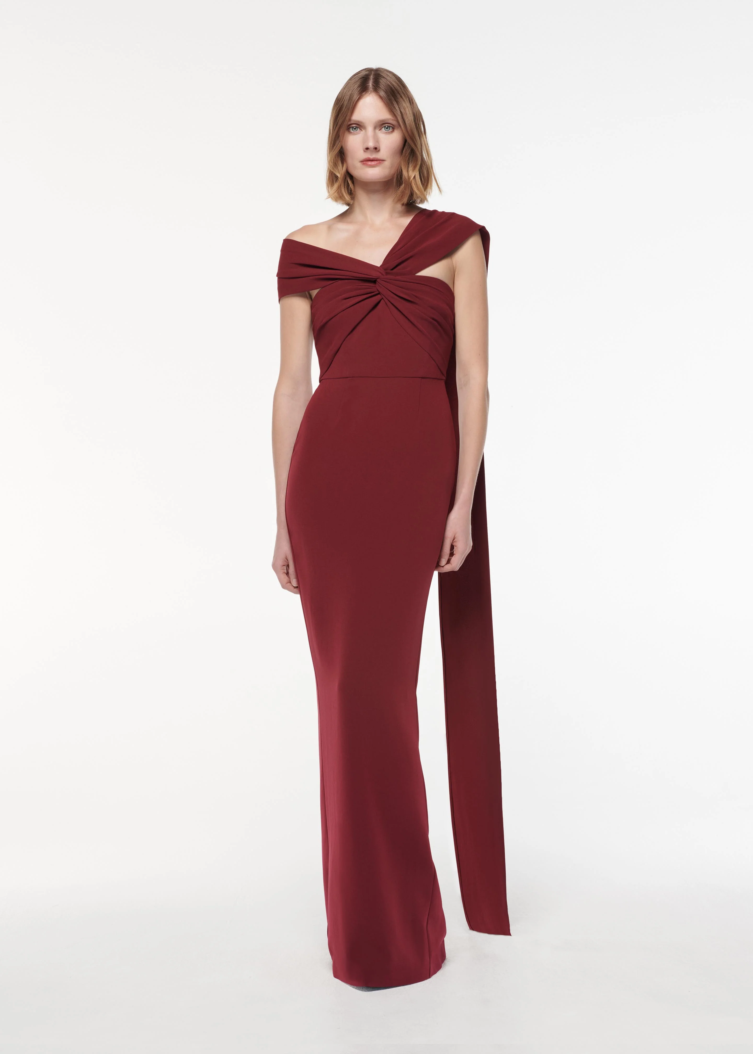 Asymmetric Light Cady Gown