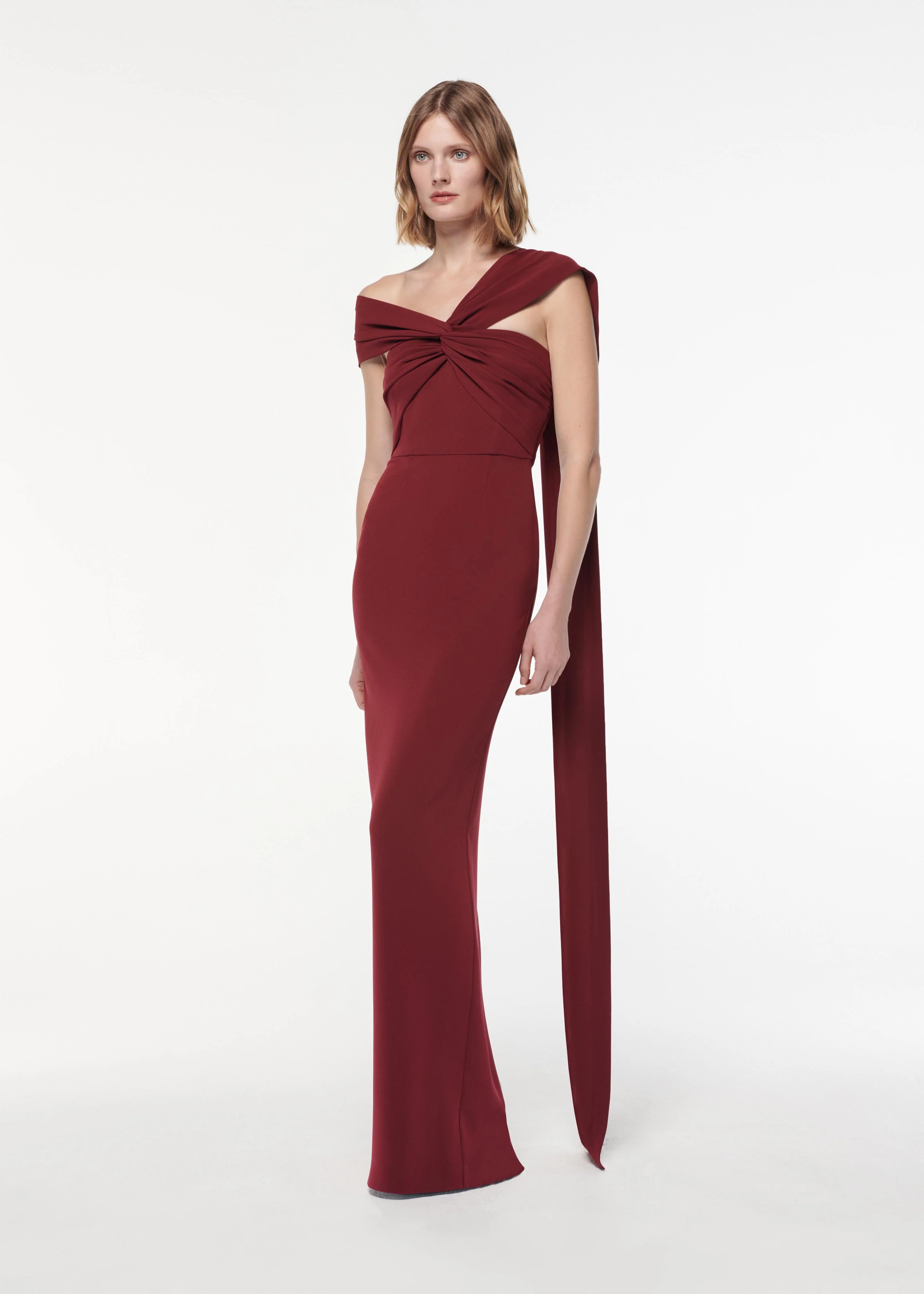 Asymmetric Light Cady Gown - Image 2