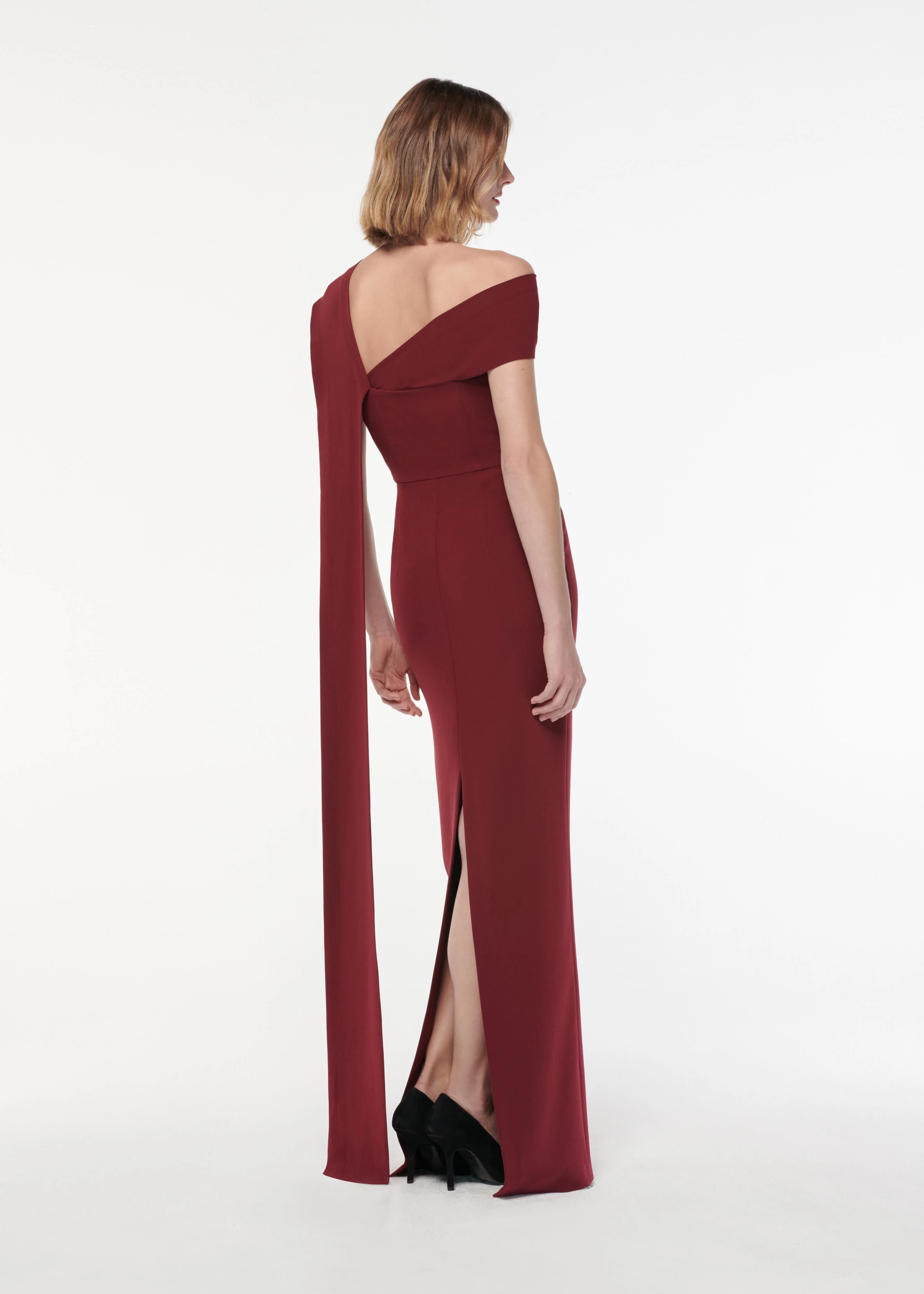 Asymmetric Light Cady Gown - Image 3