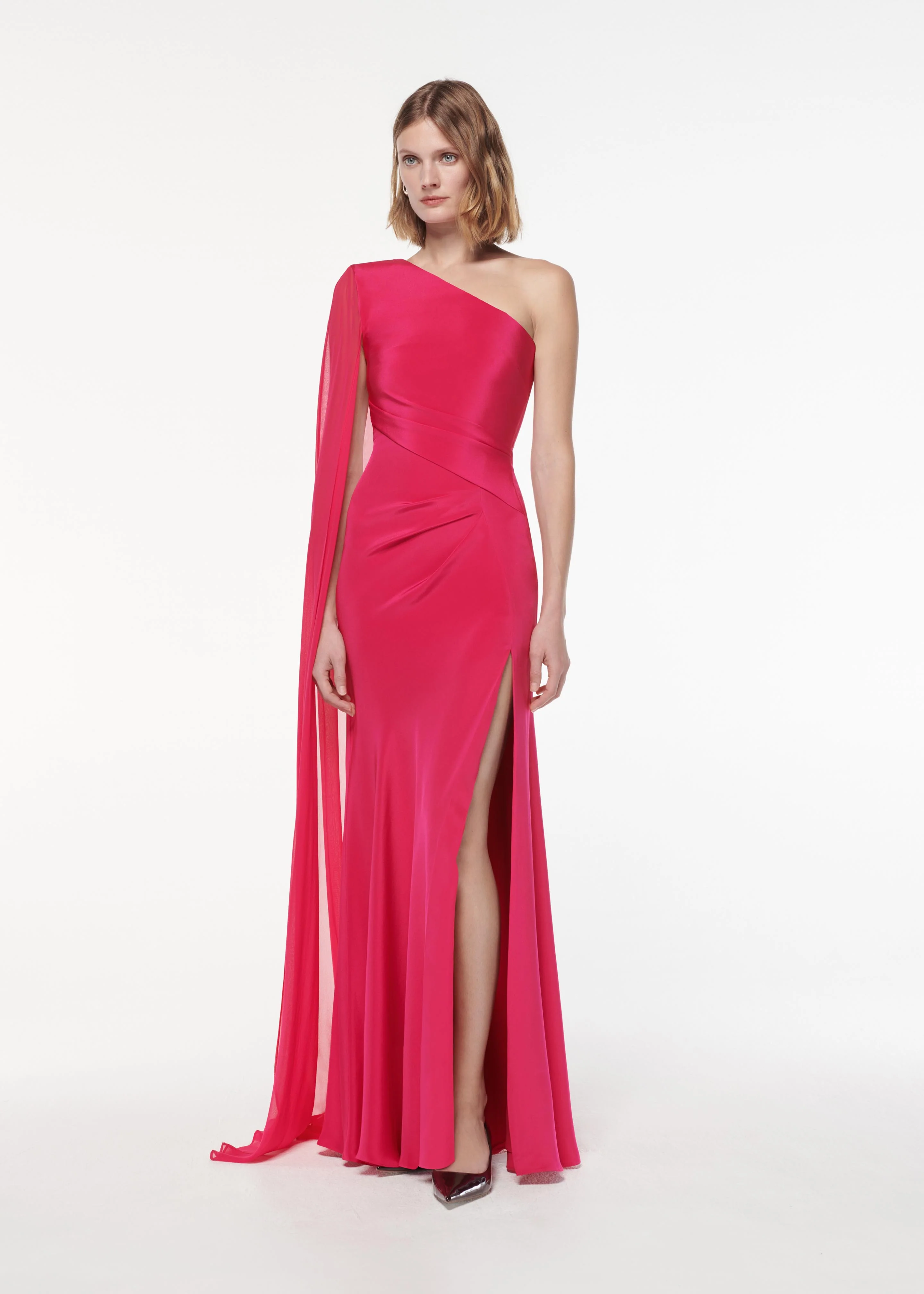 Asymmetric Silk Gown - Image 2