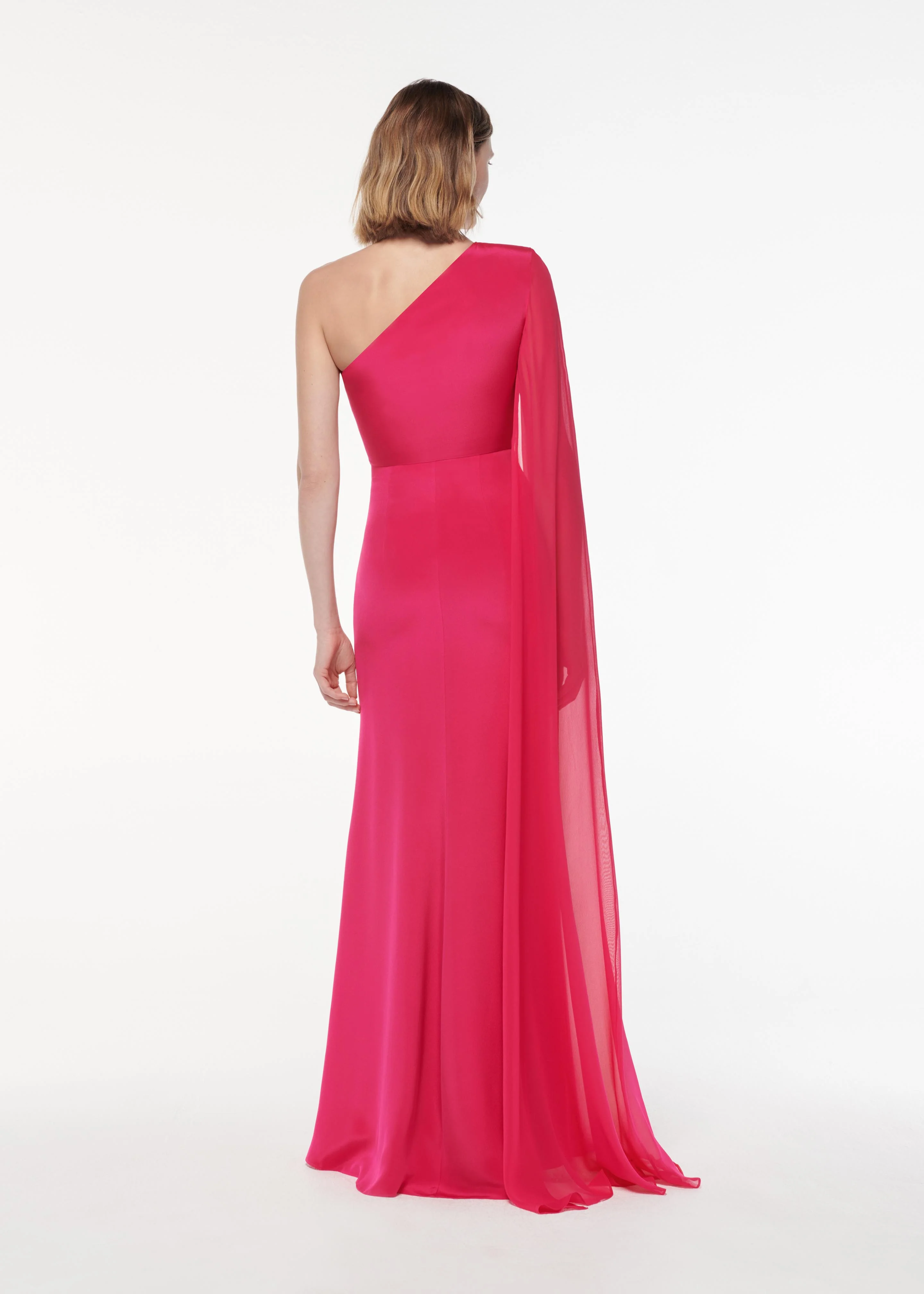 Asymmetric Silk Gown - Image 3