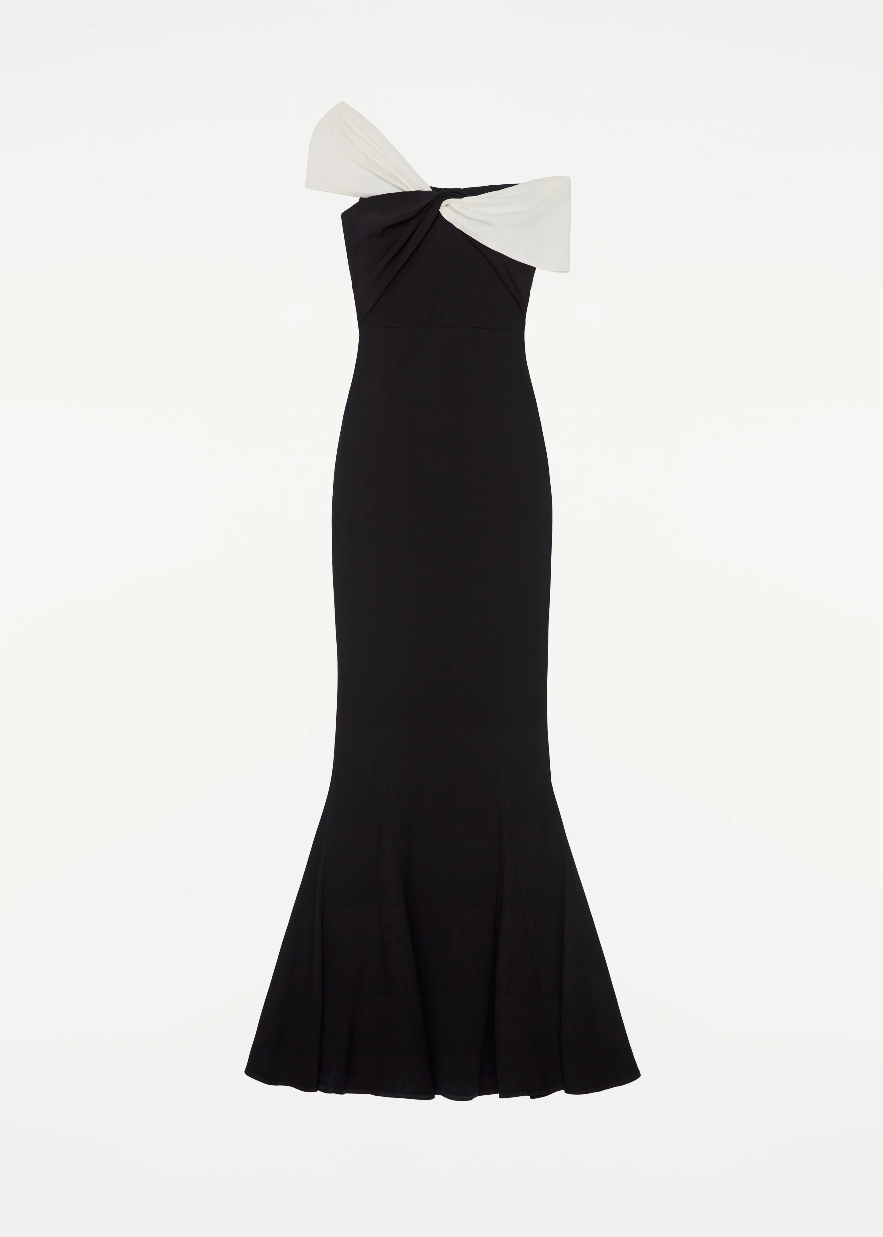 Asymmetric Stretch Cady Maxi Dress - Image 5