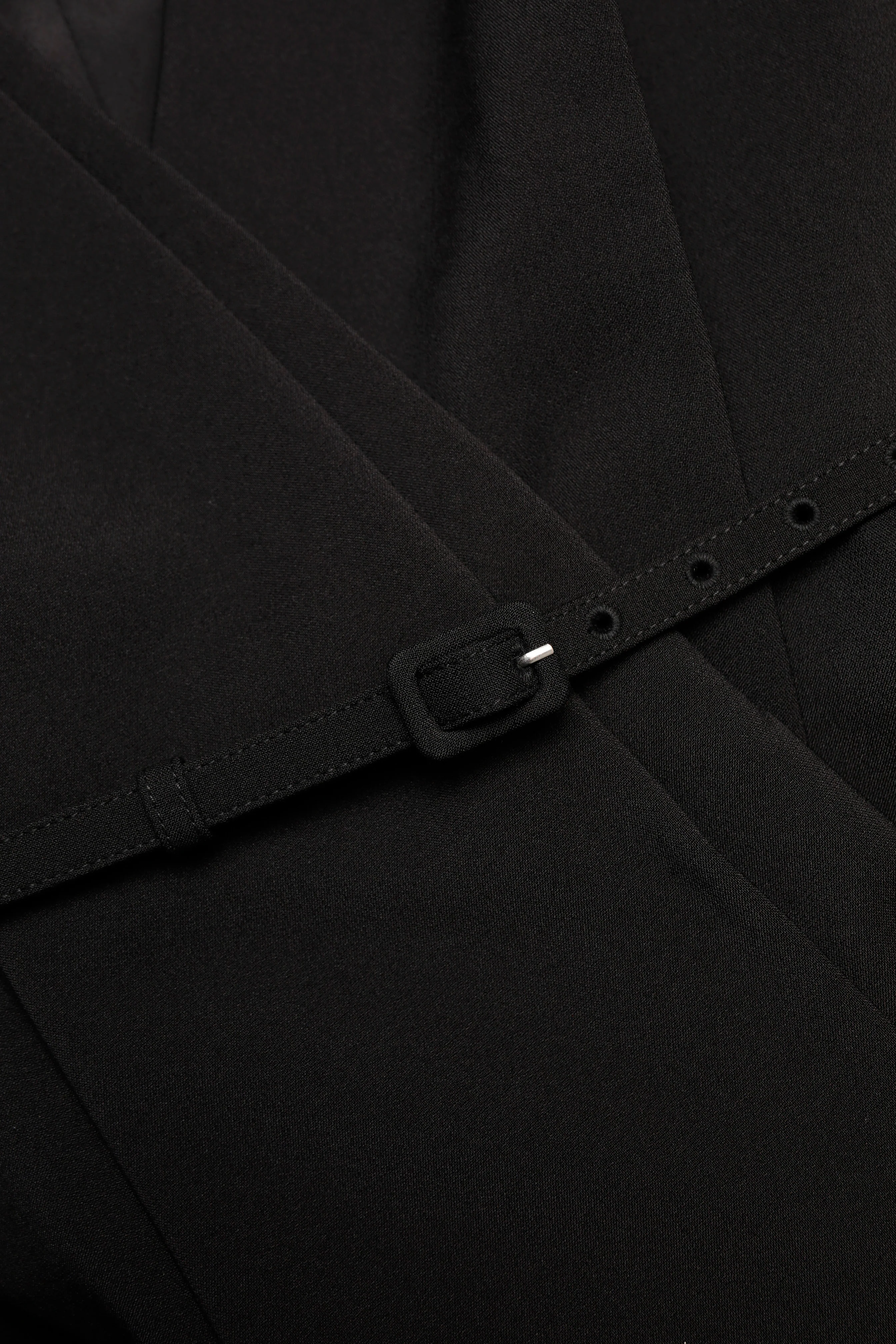 Asymmetrical Drape Peplum Crepe Jacket - Image 5