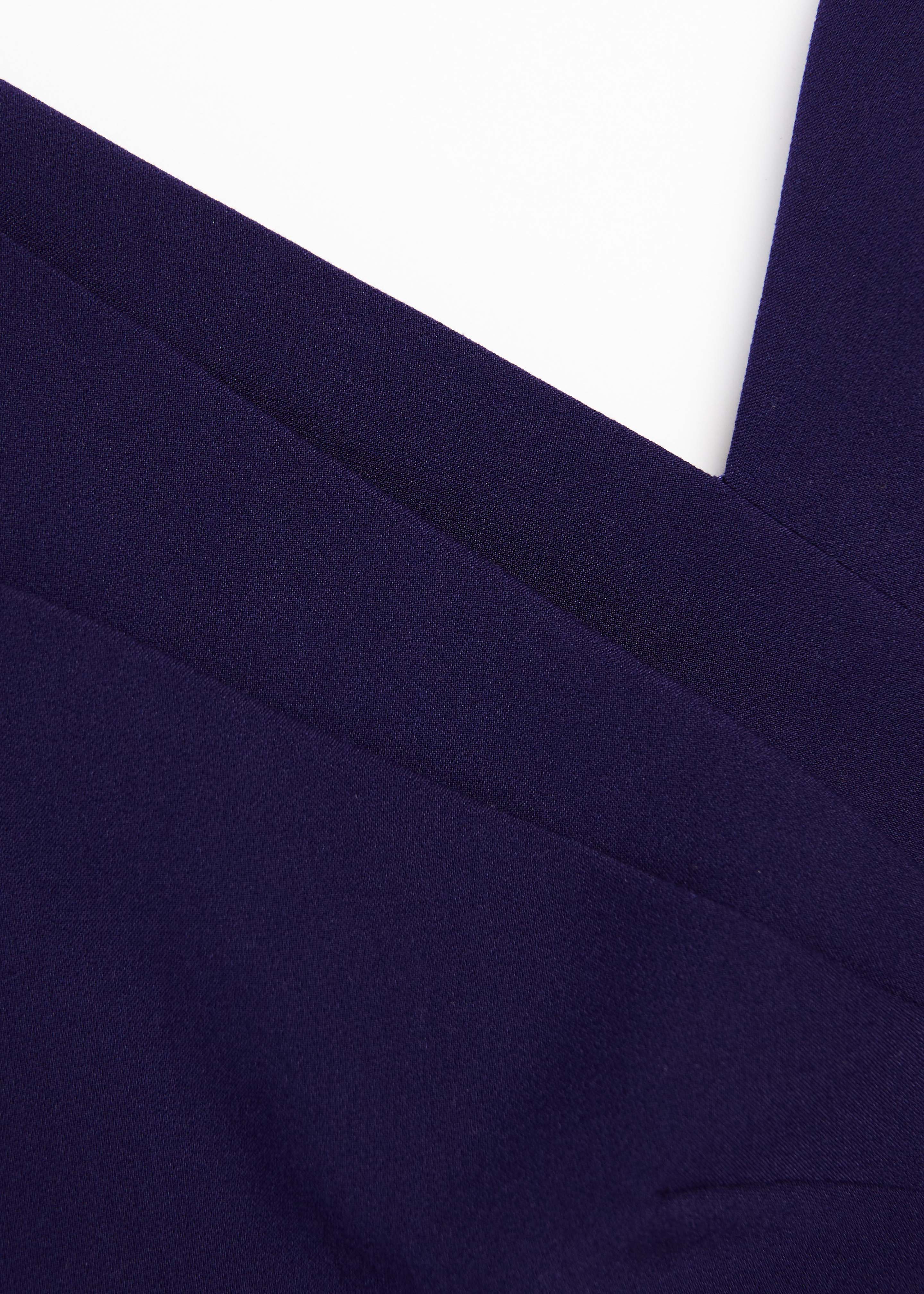 Asymmetrical Neckline Crepe Midi Dress - Image 5