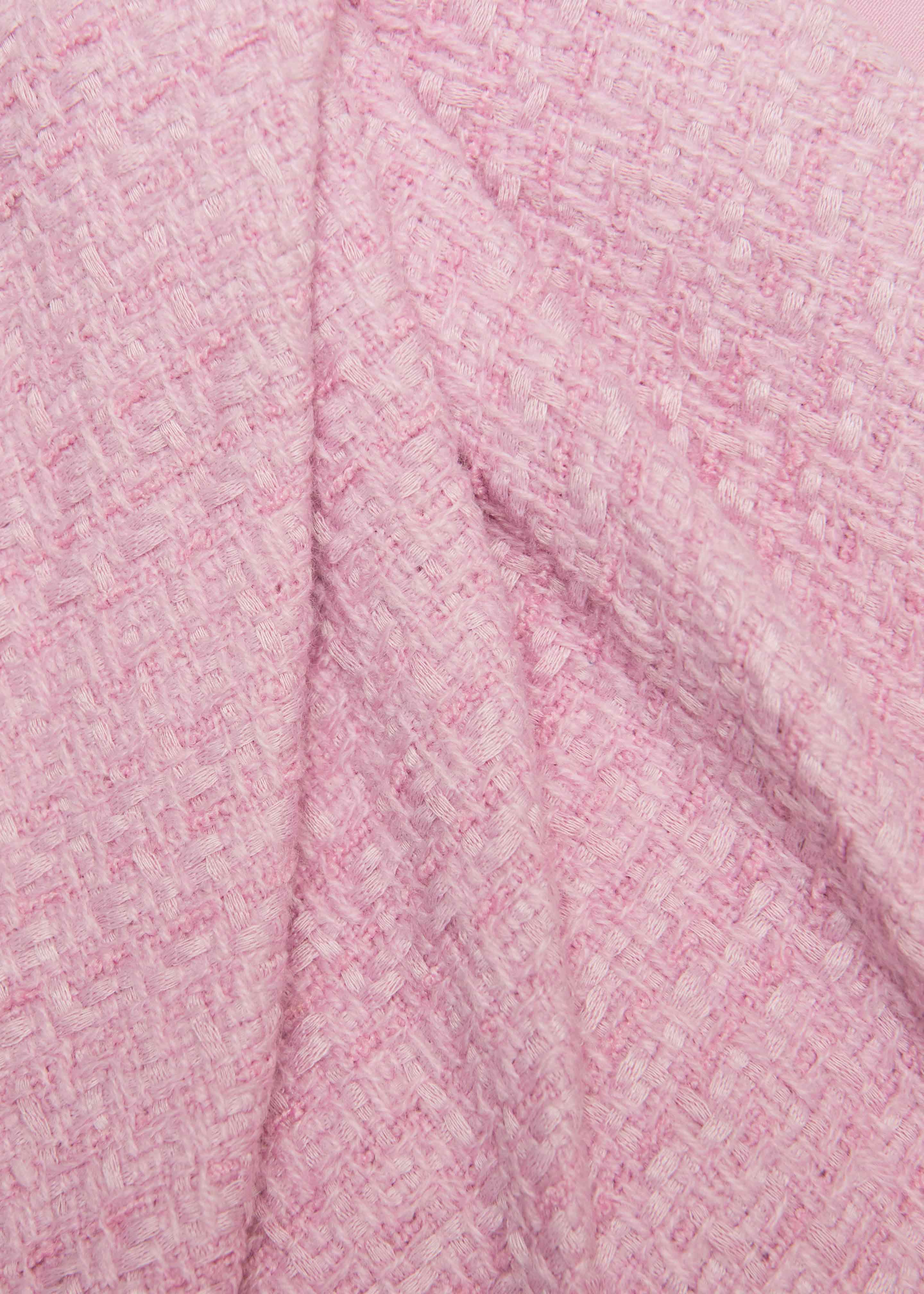 Asymmetrical Twist Belted Boucle Dress - Image 5