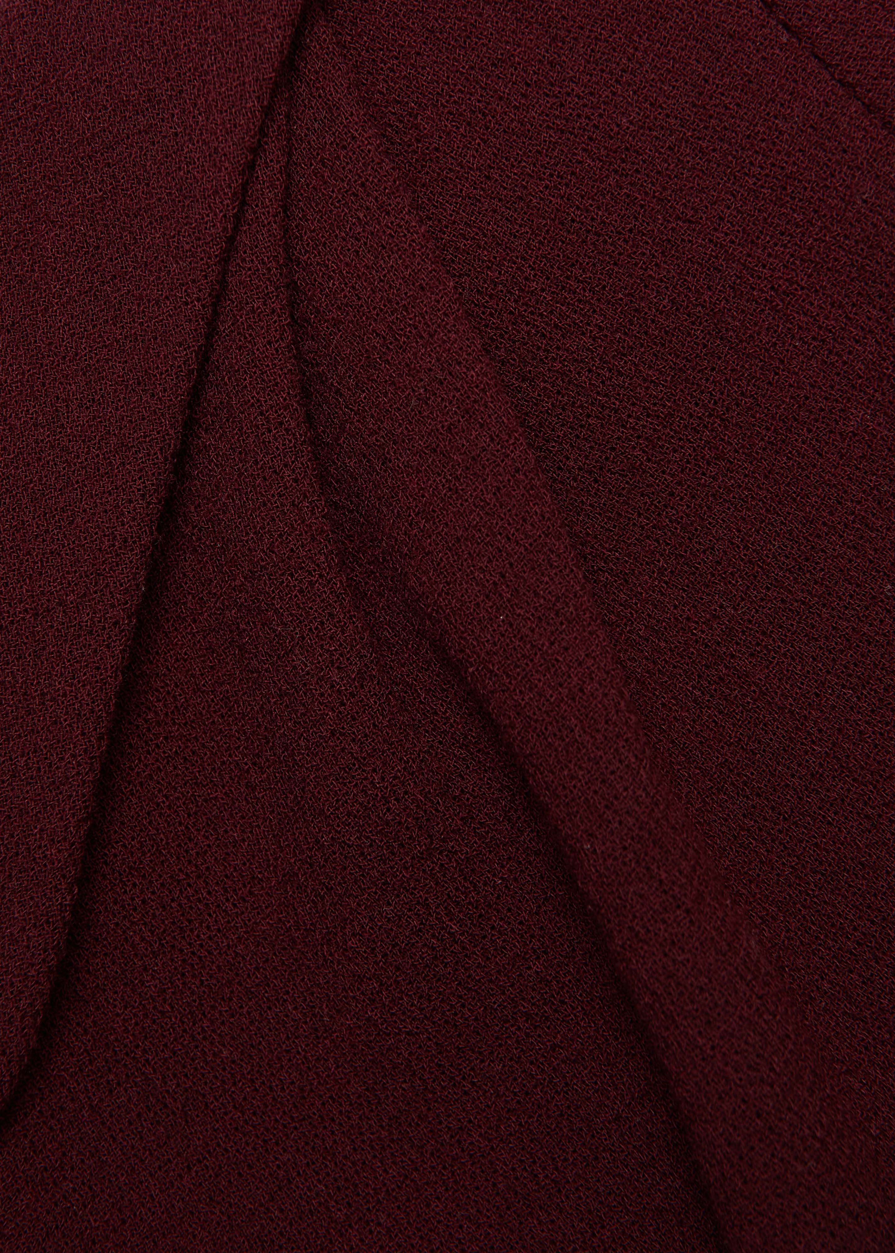 Asymmetrical Twist Belted Wool Dress - Image 5