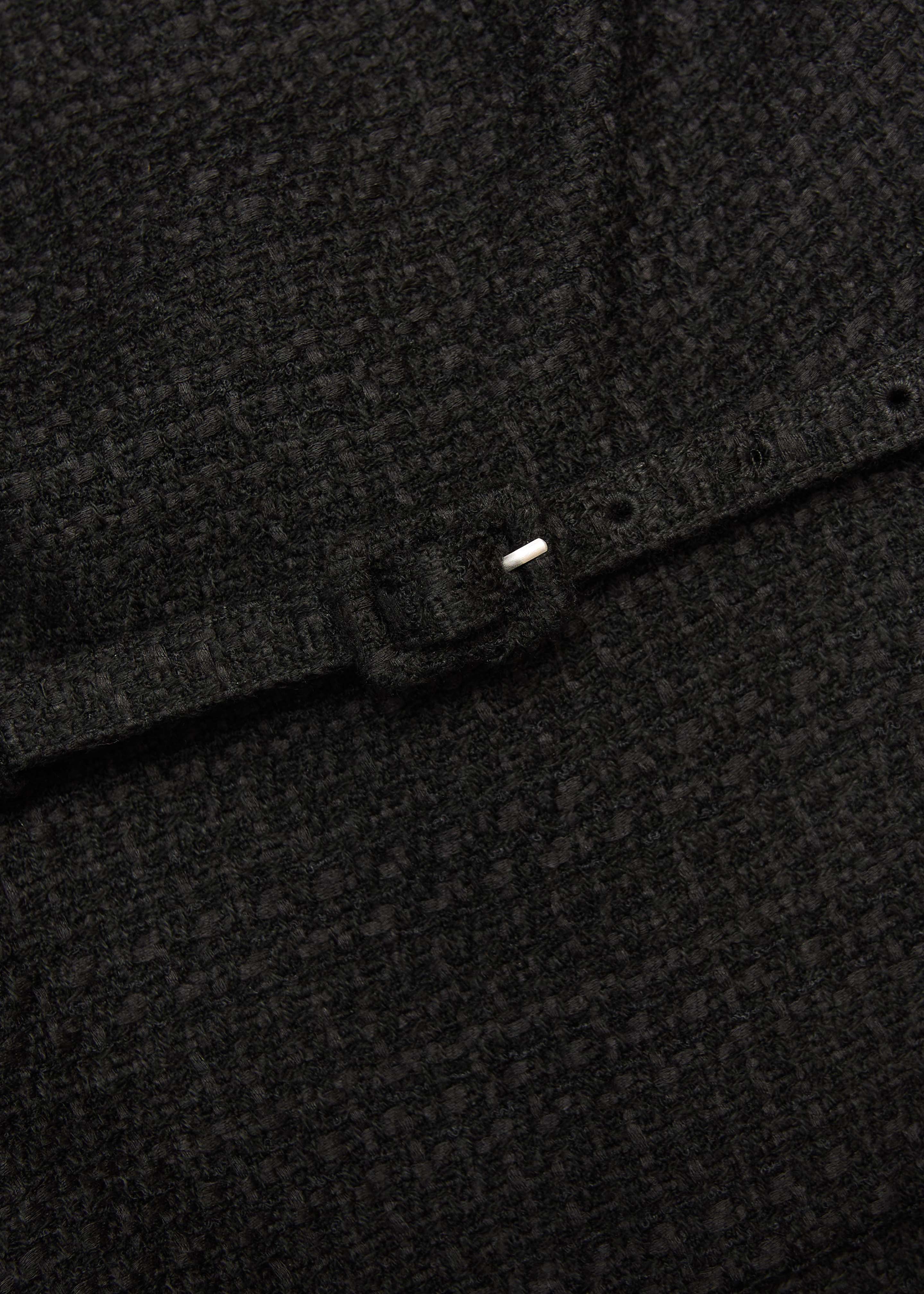 Asymmetrical Twist Peplum Boucle Dress - Image 5