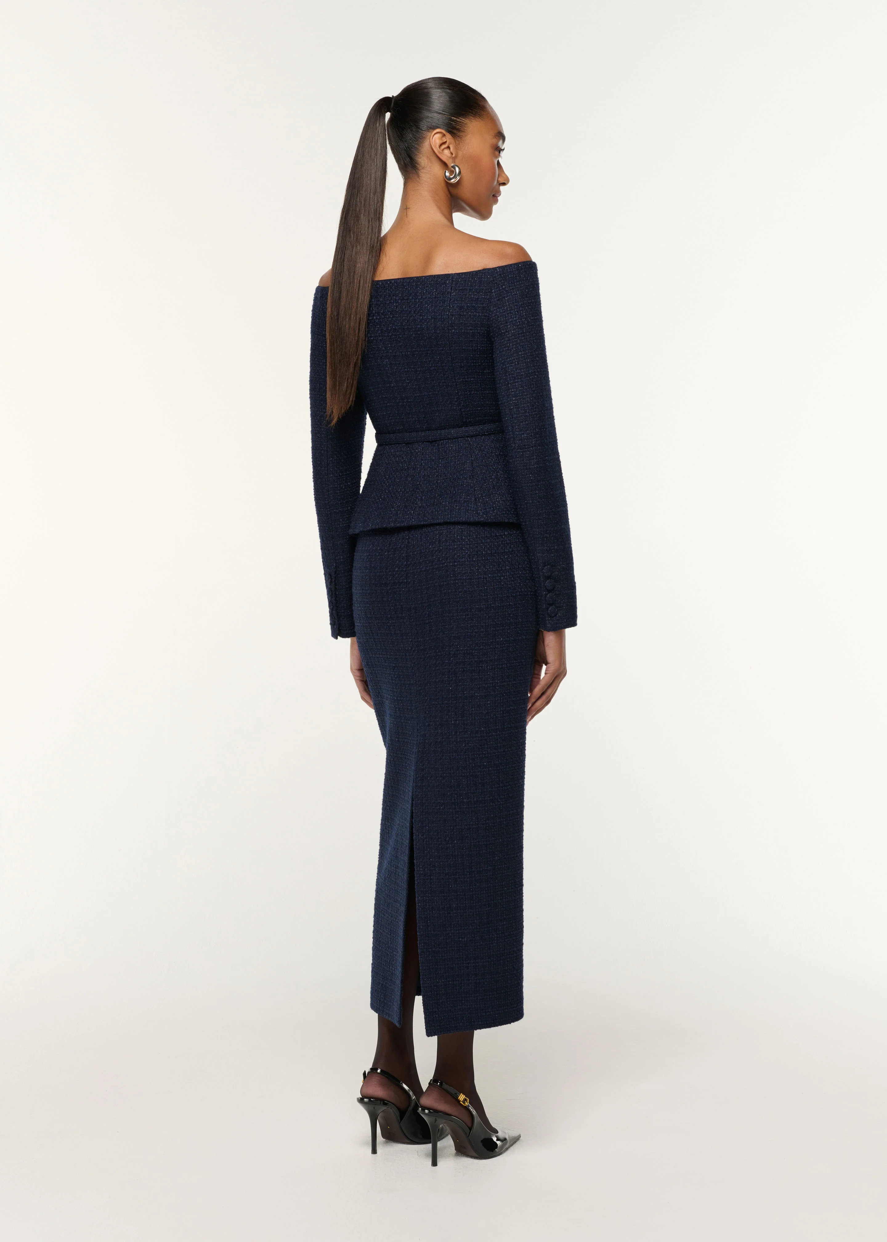 Boucle Column Skirt - Image 3