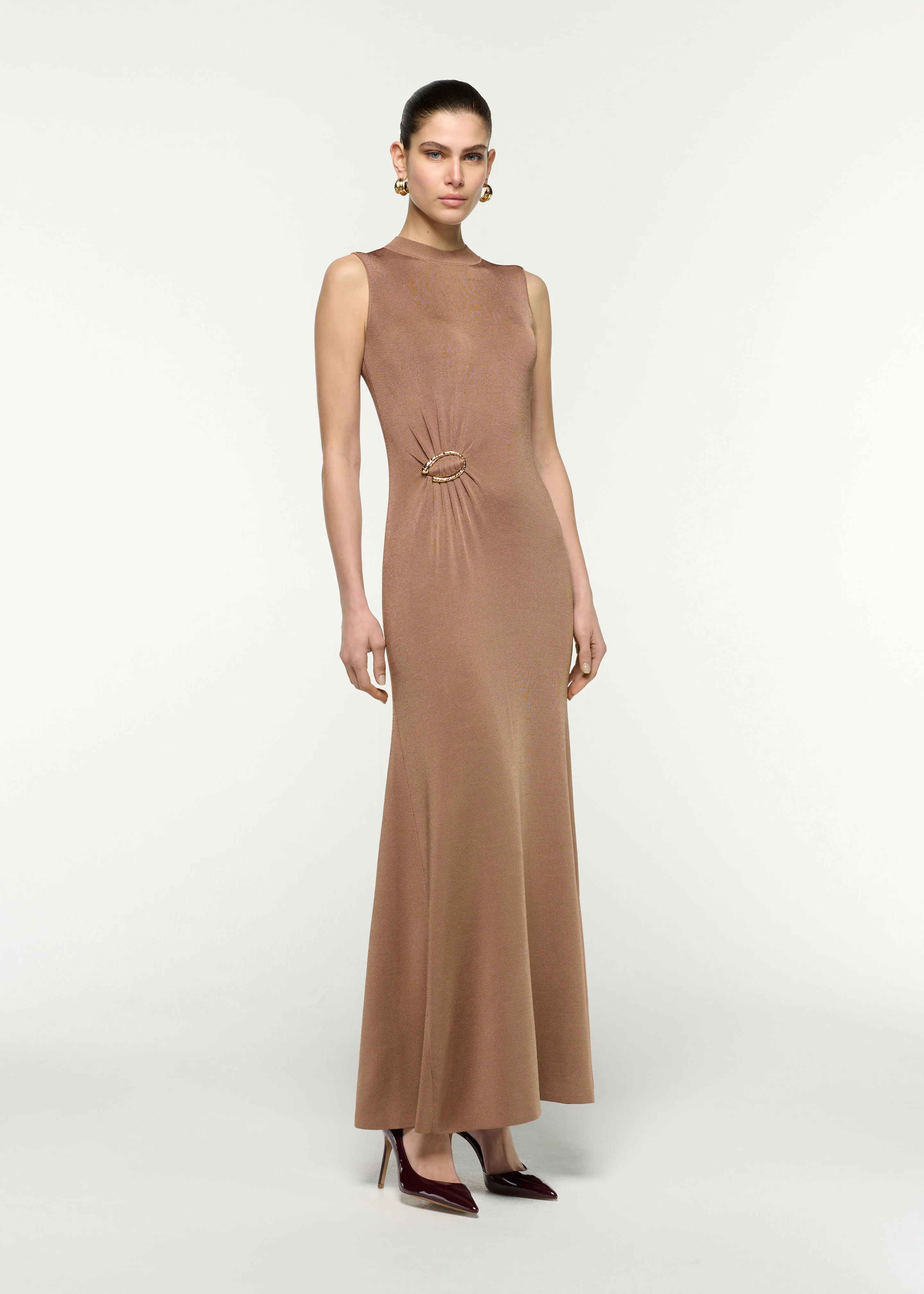 Buckle Viscose Knit Dress - Image 2