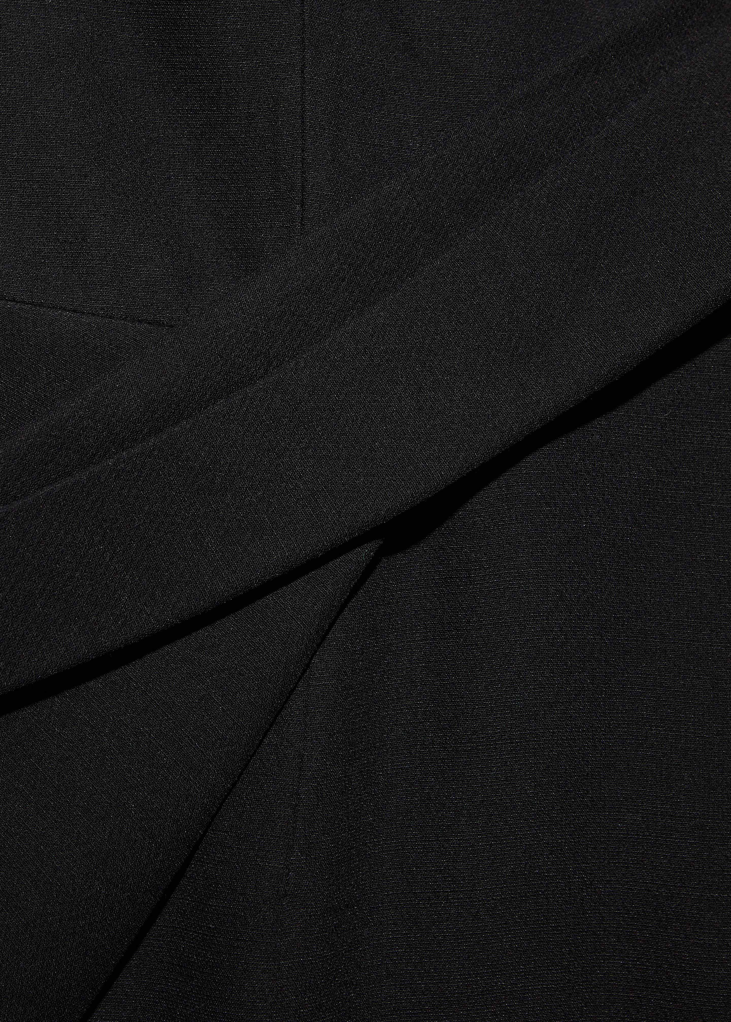 Cap Sleeve Silk Wool Midi Dress - Image 5