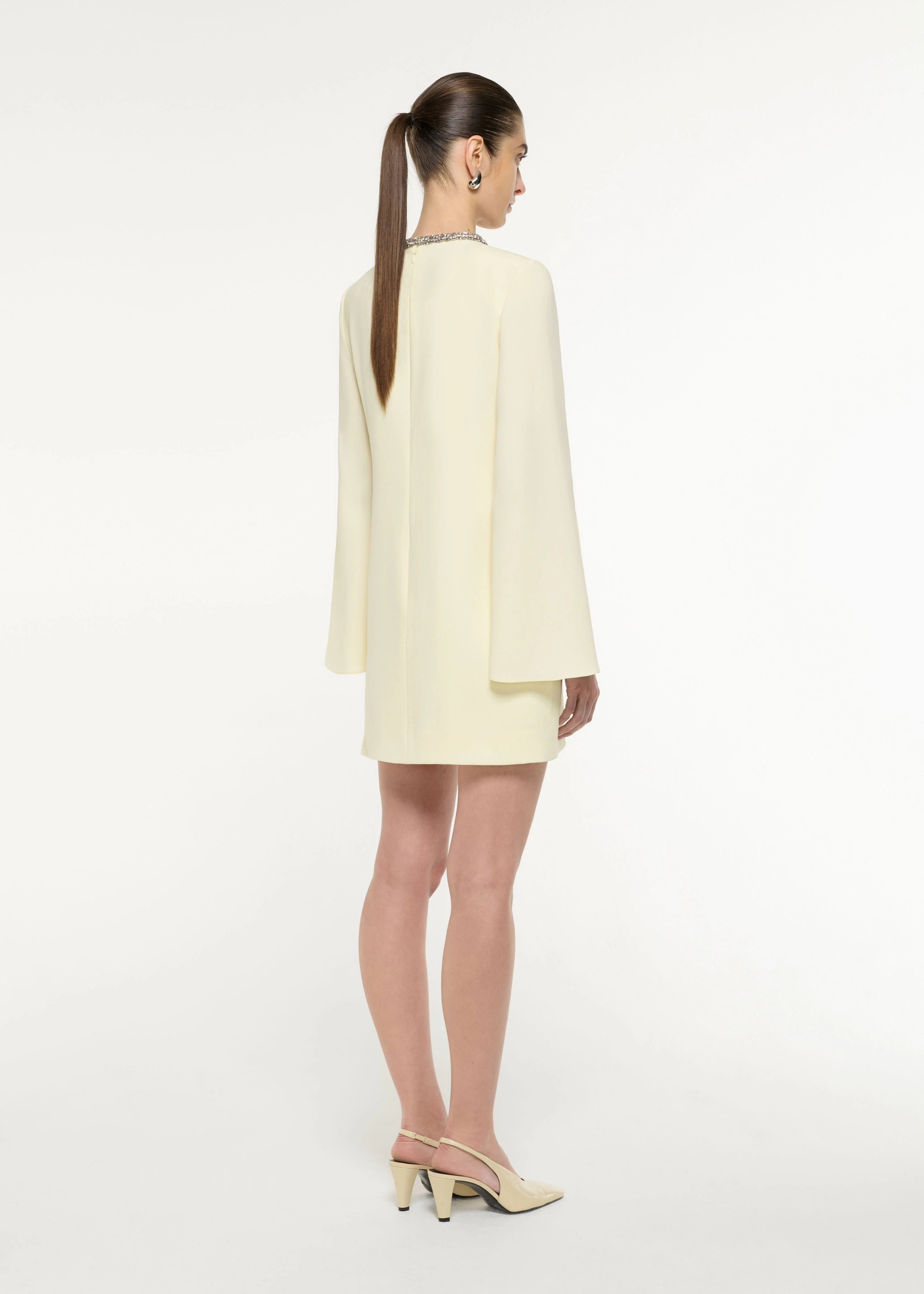 Cape Sleeve Embellished Mini Dress - Image 3