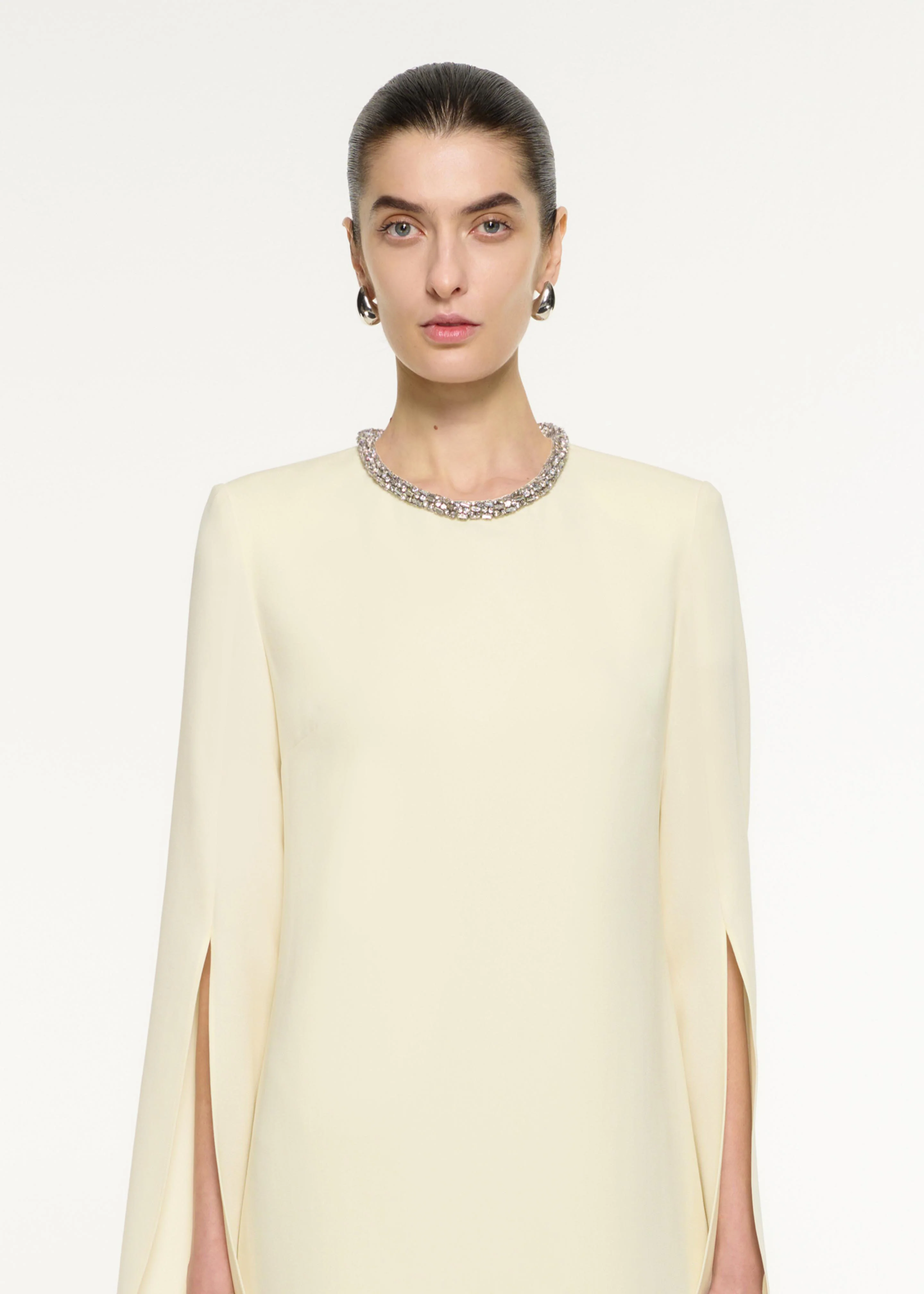 Cape Sleeve Embellished Mini Dress - Image 4