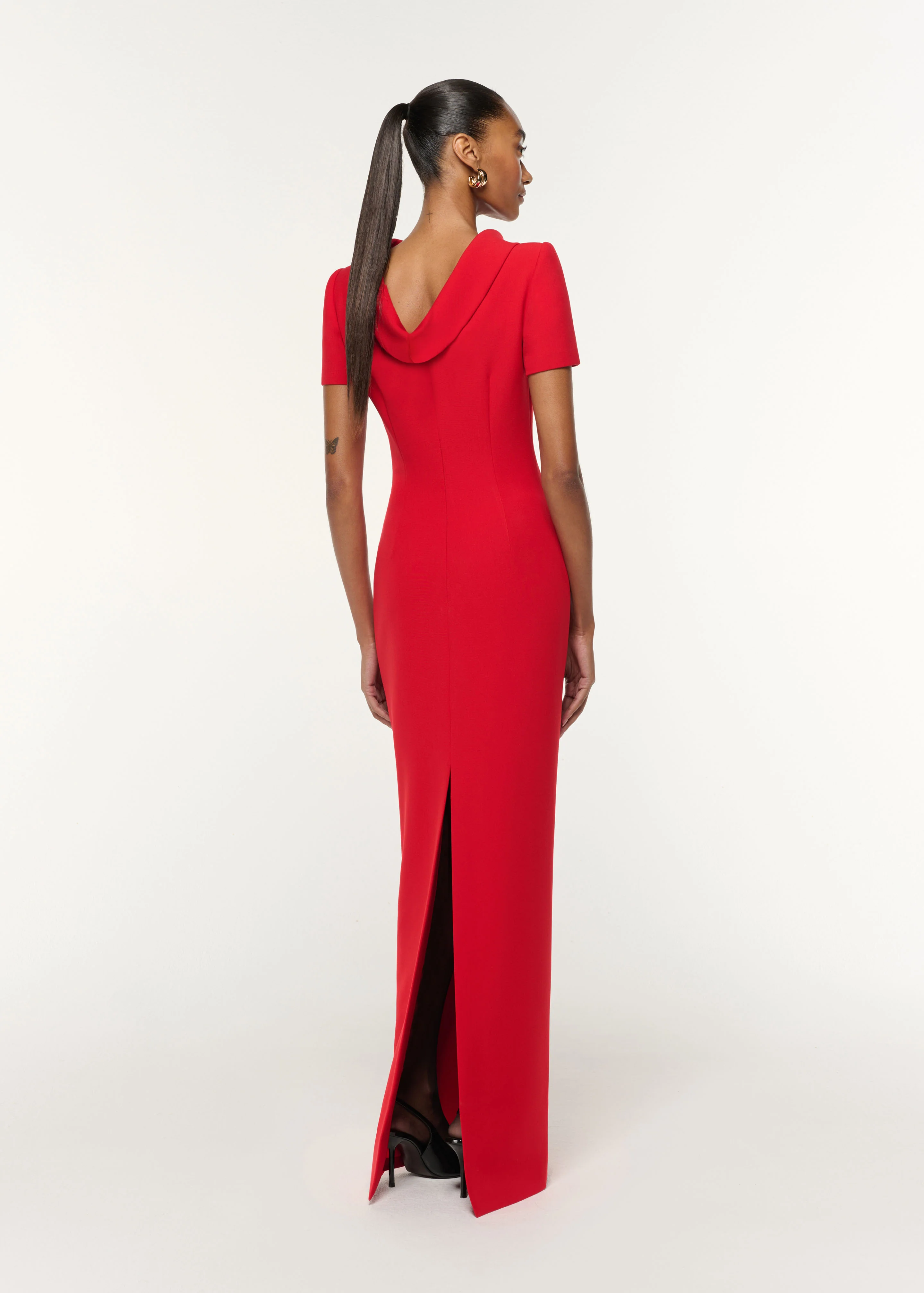 Collared Crepe Gown - Image 3