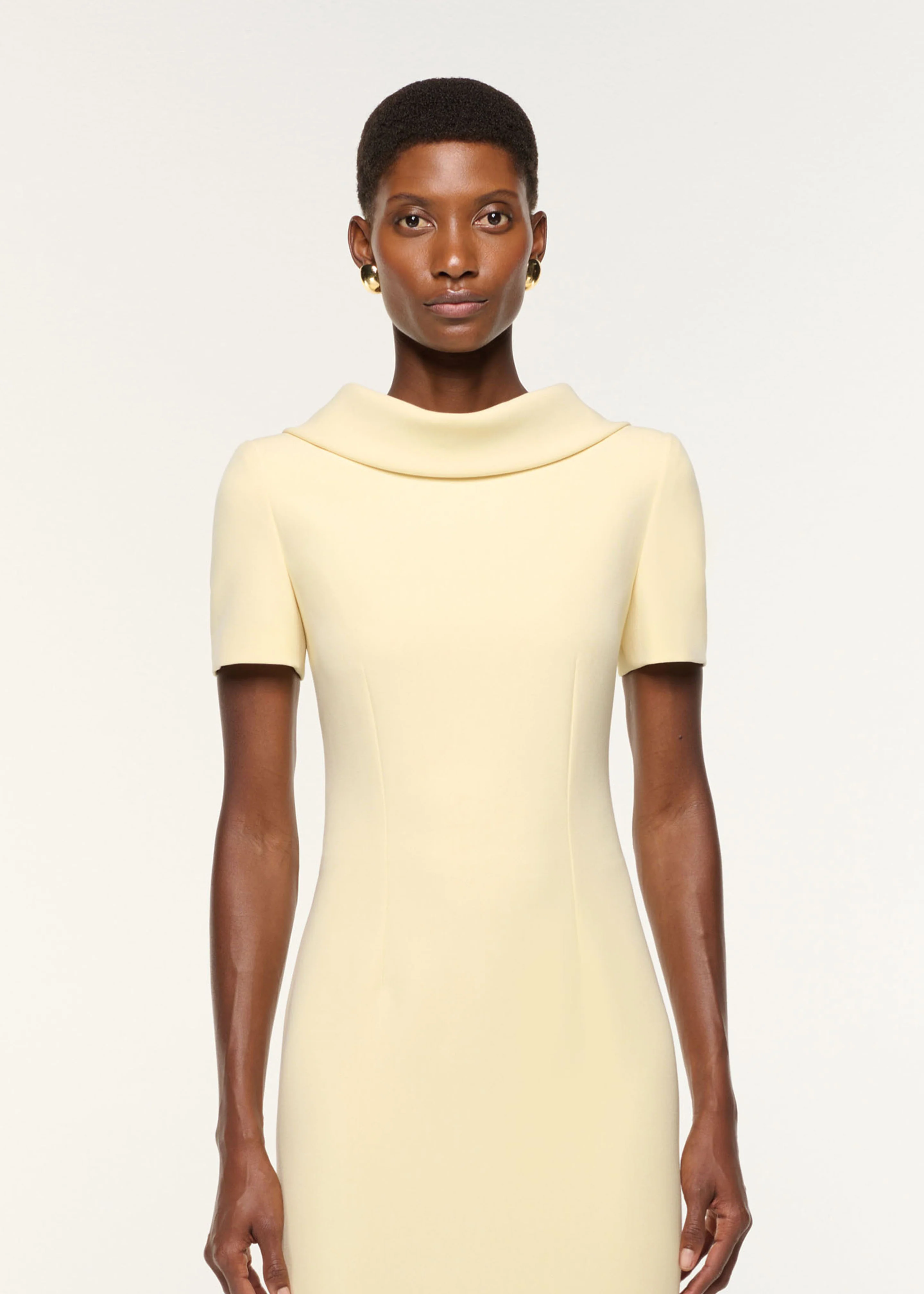 Collared Crepe Gown - Image 4