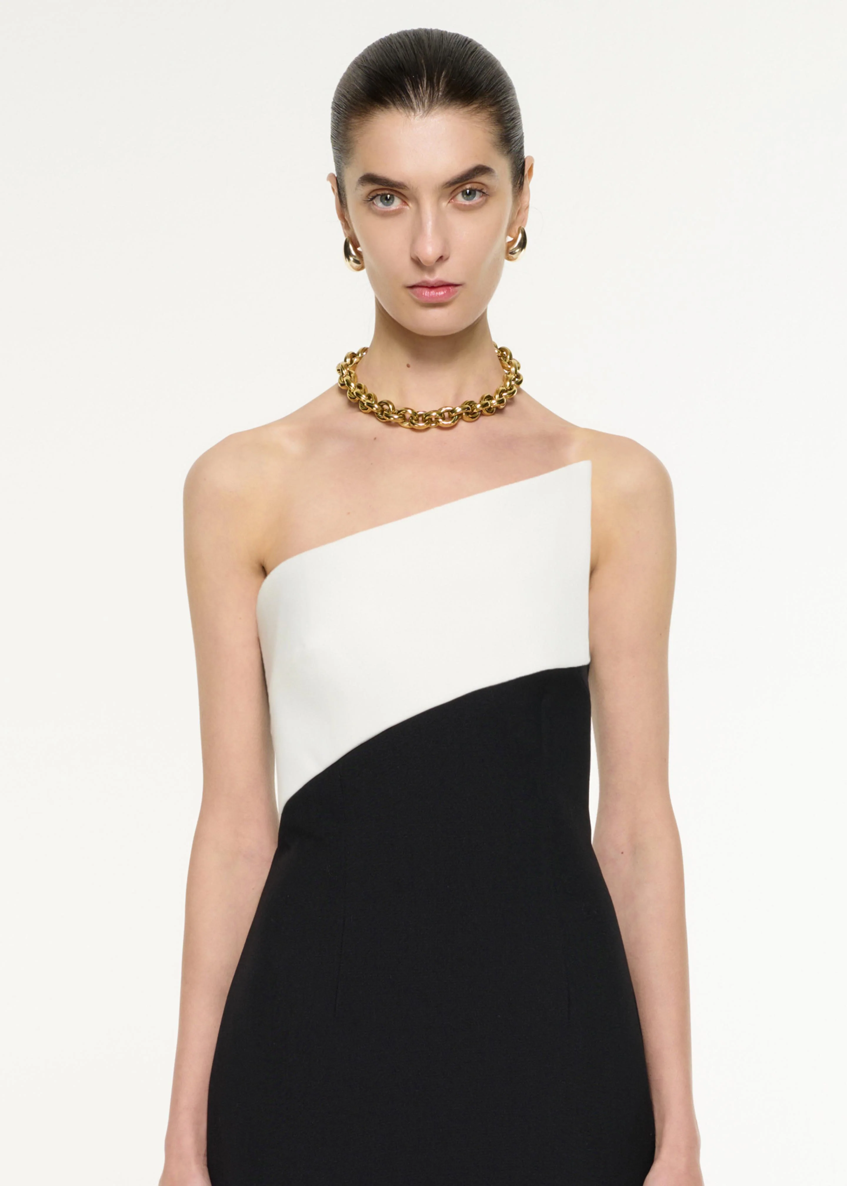 Contrast Panel Midi Dress - Image 4