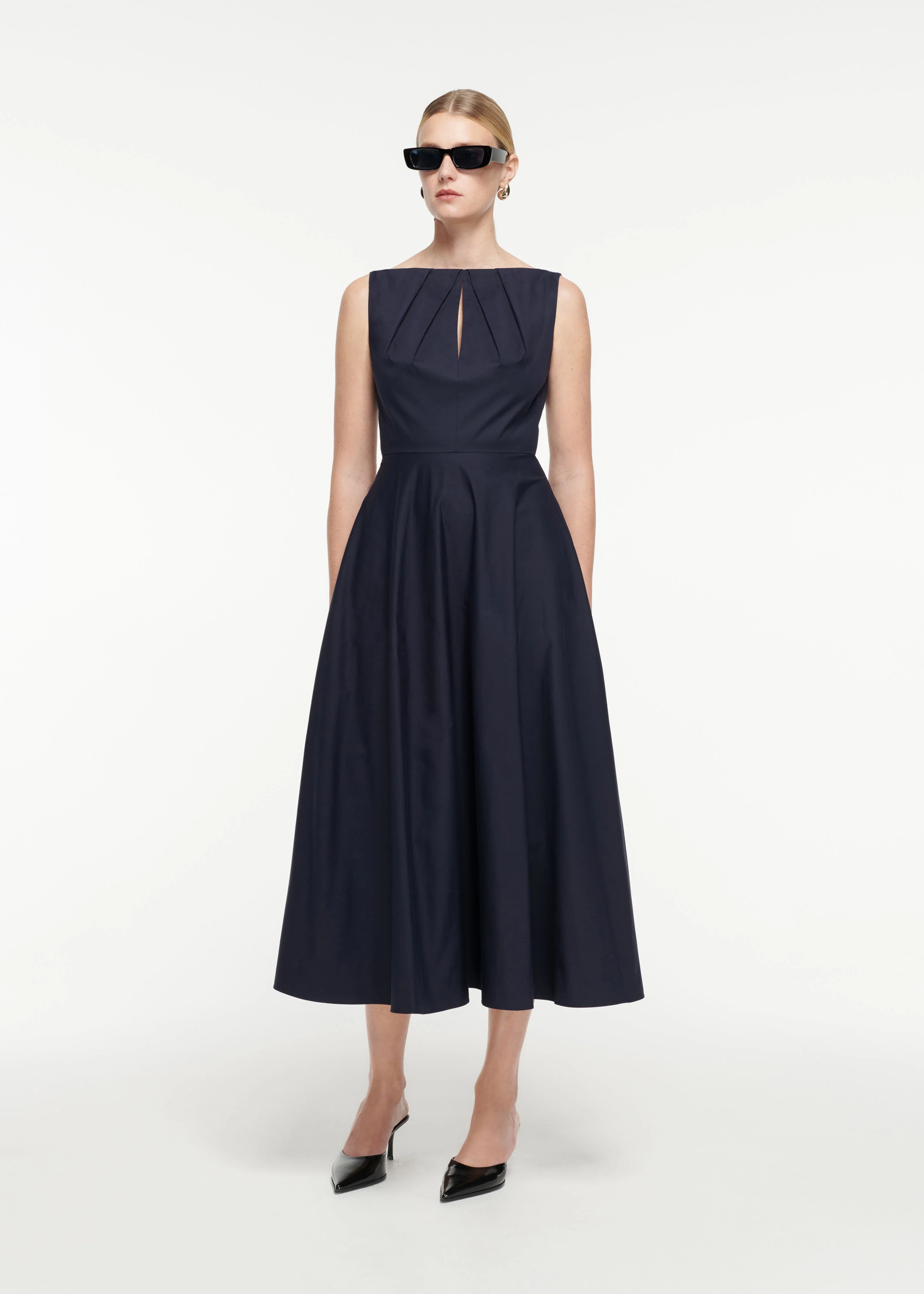 Cotton Poplin Midi Dress - Image 2