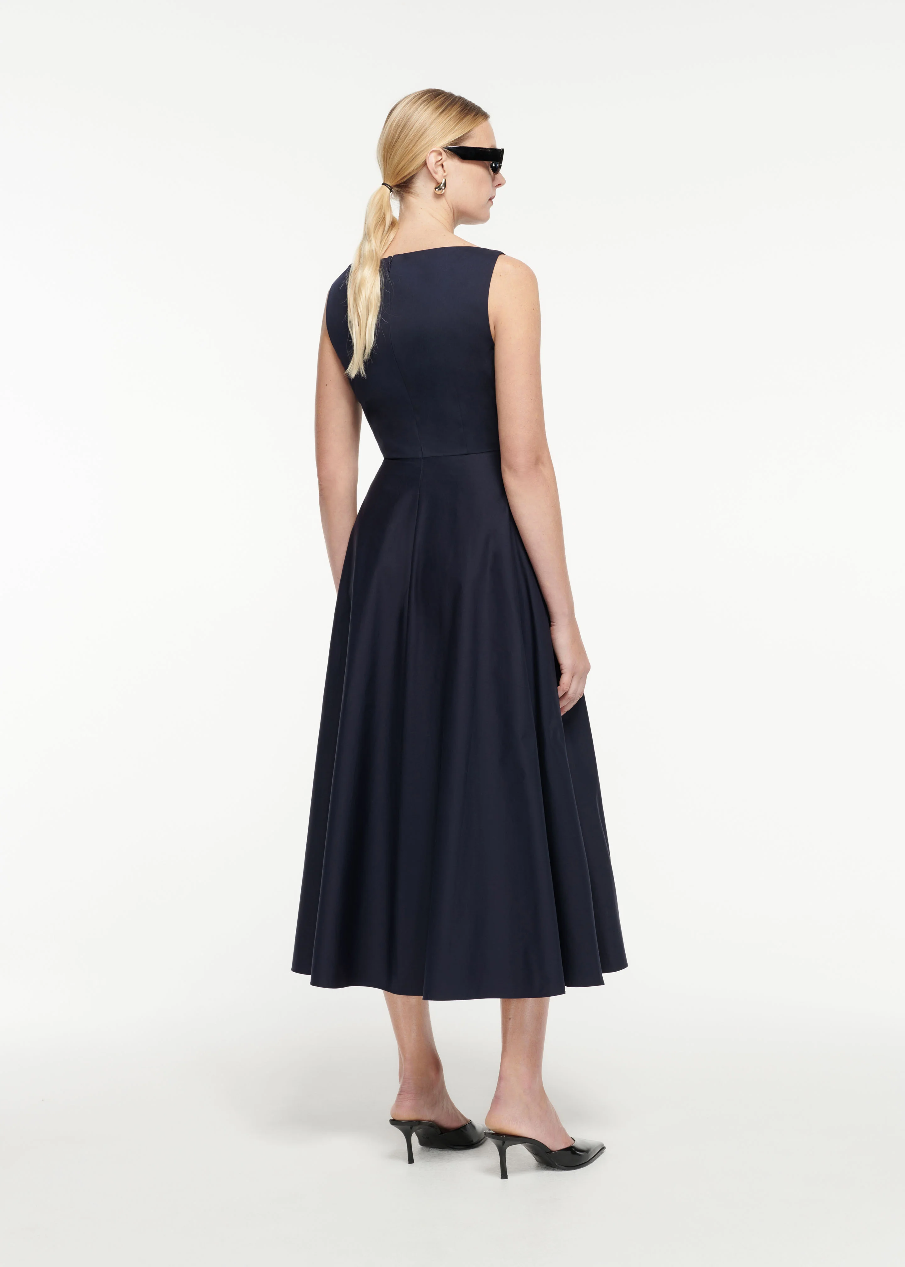 Cotton Poplin Midi Dress - Image 3