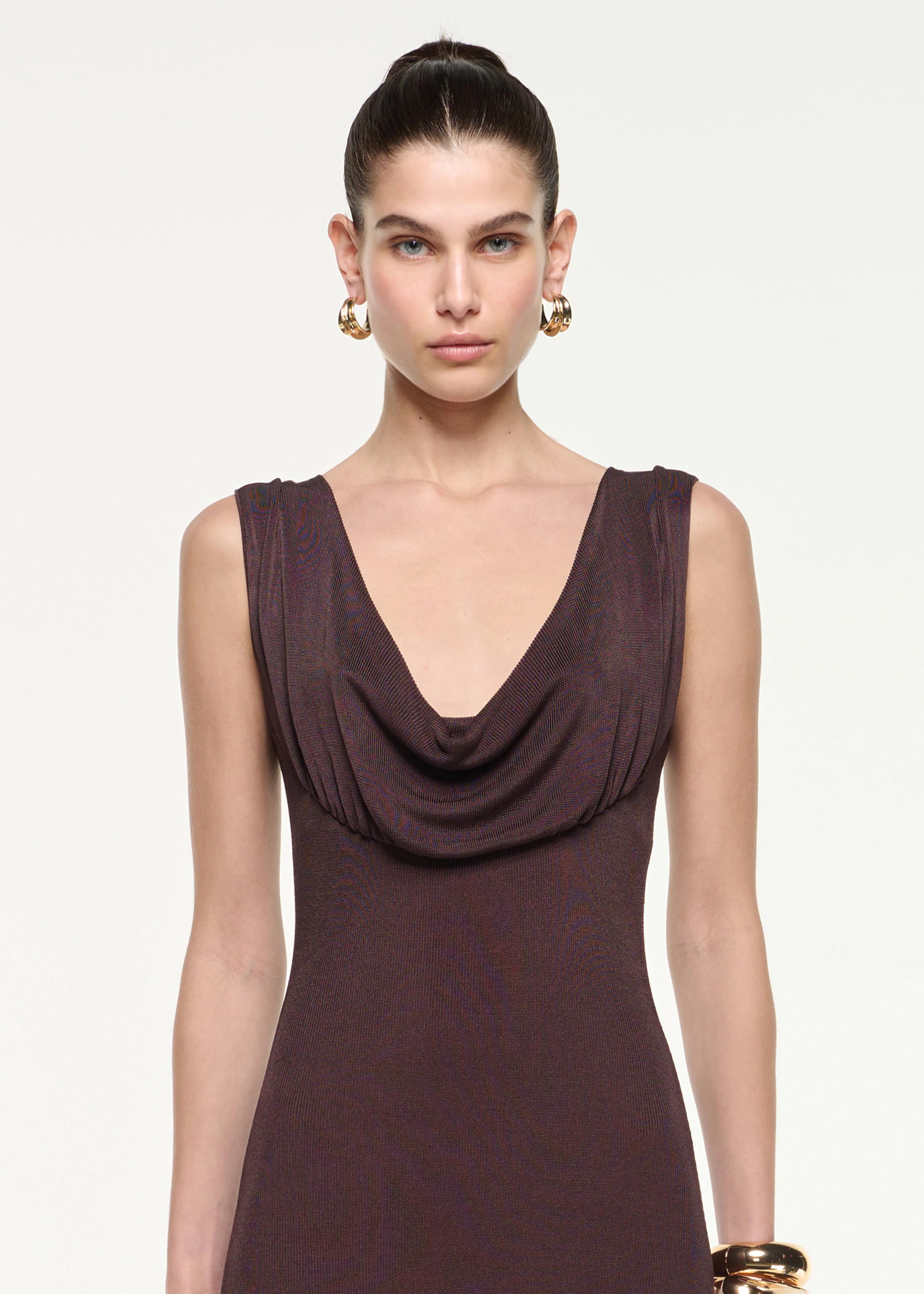Cowl Neck Knit Maxi Dress - Image 4