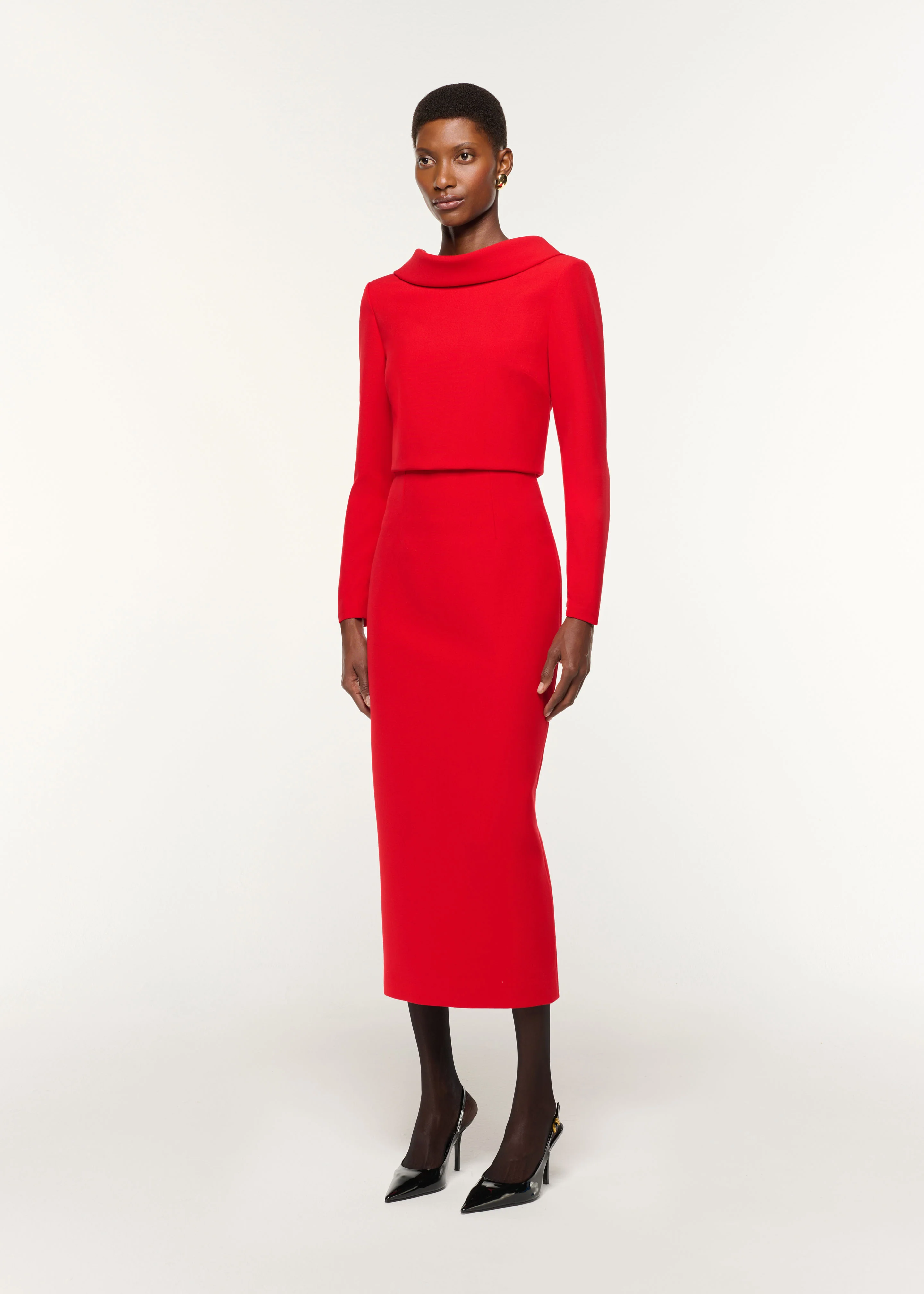 Crepe Column Skirt - Image 2