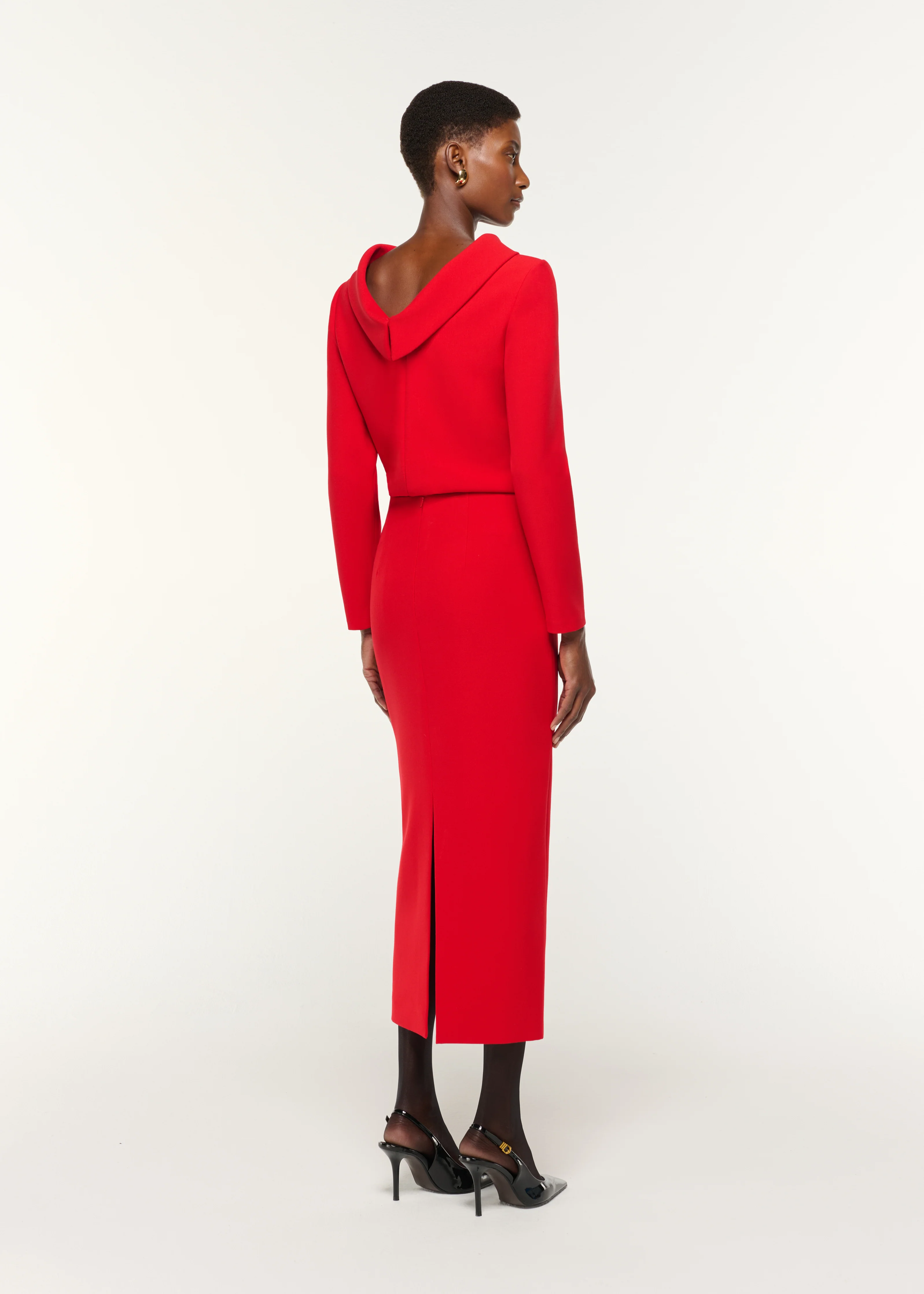 Crepe Column Skirt - Image 3