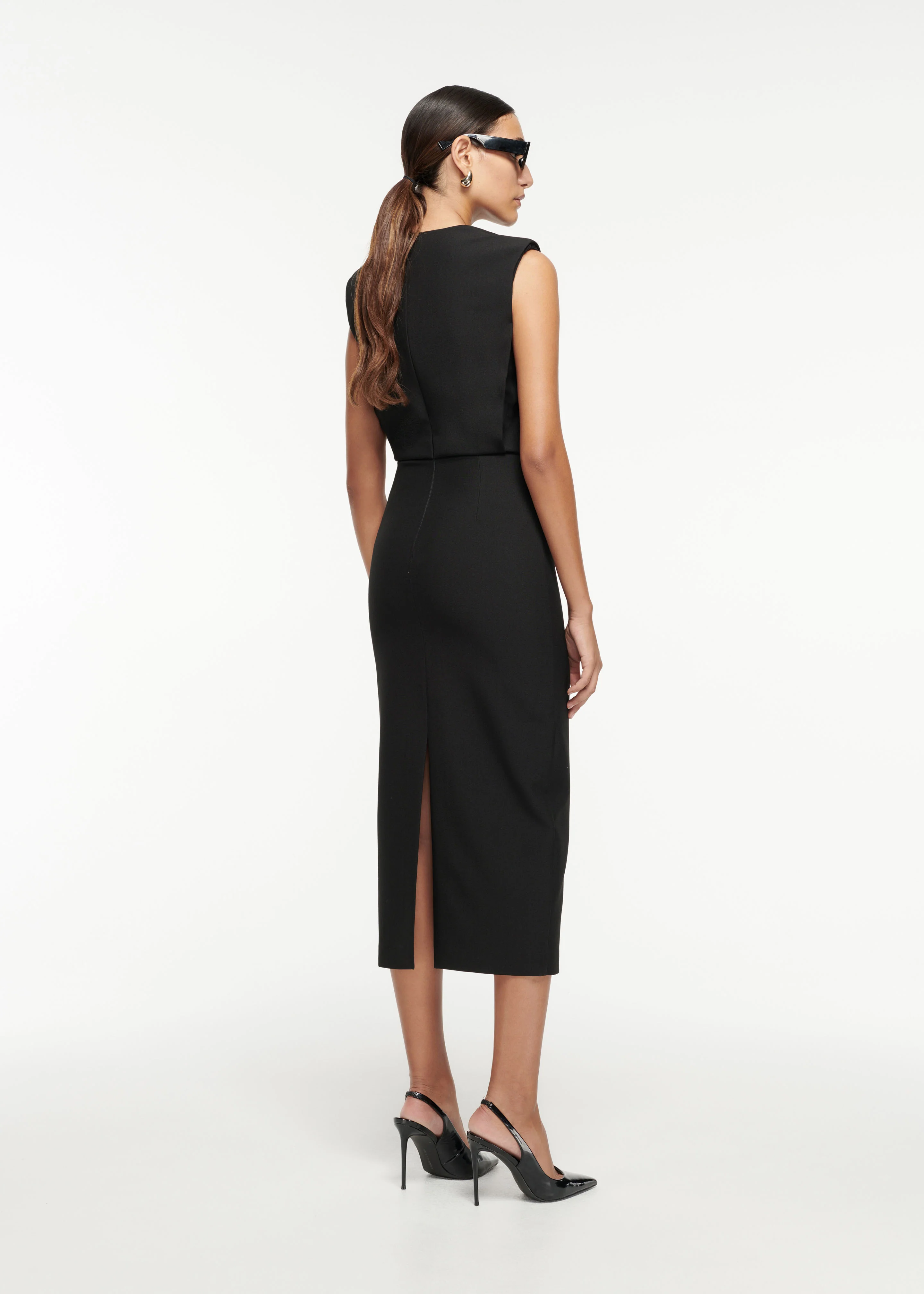 Crepe Midi Dress - Image 3
