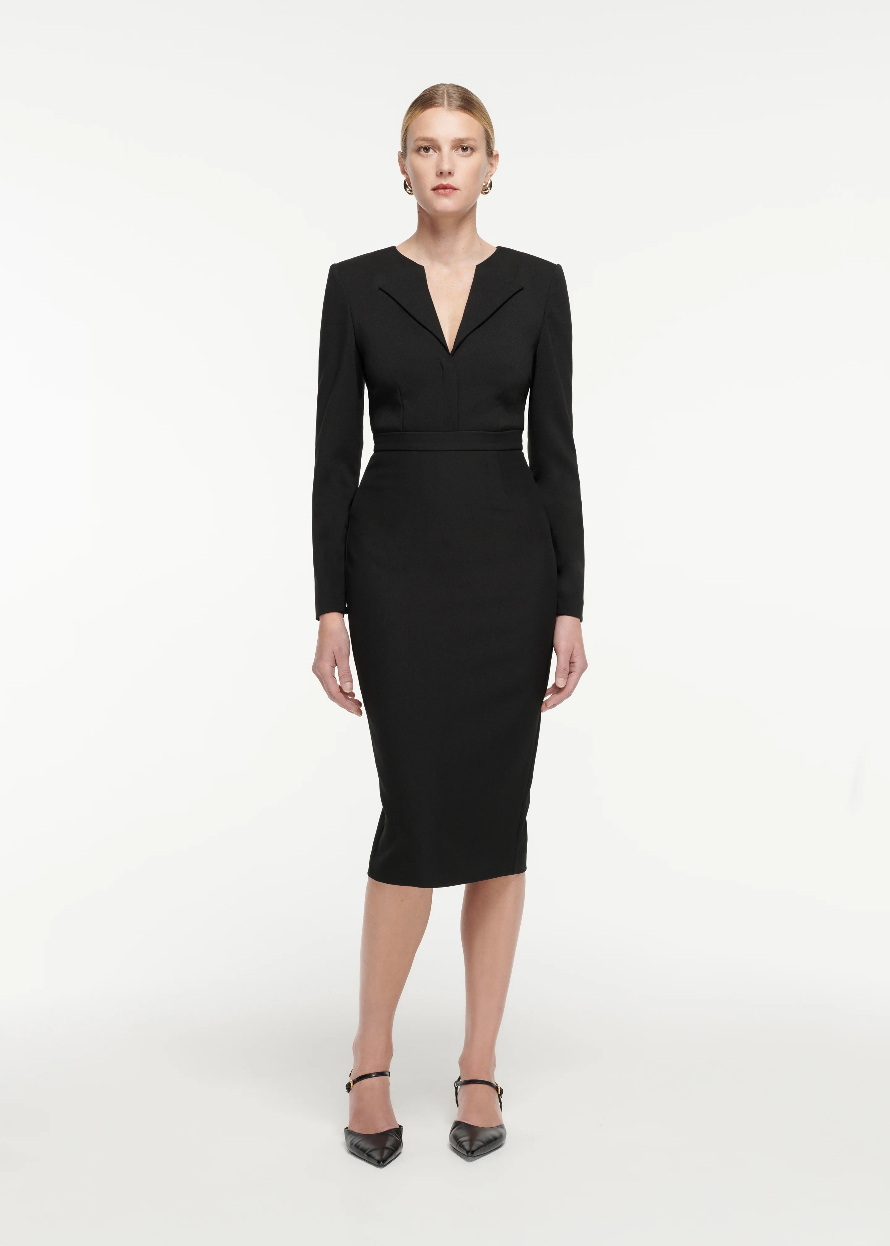 Crepe Midi Skirt