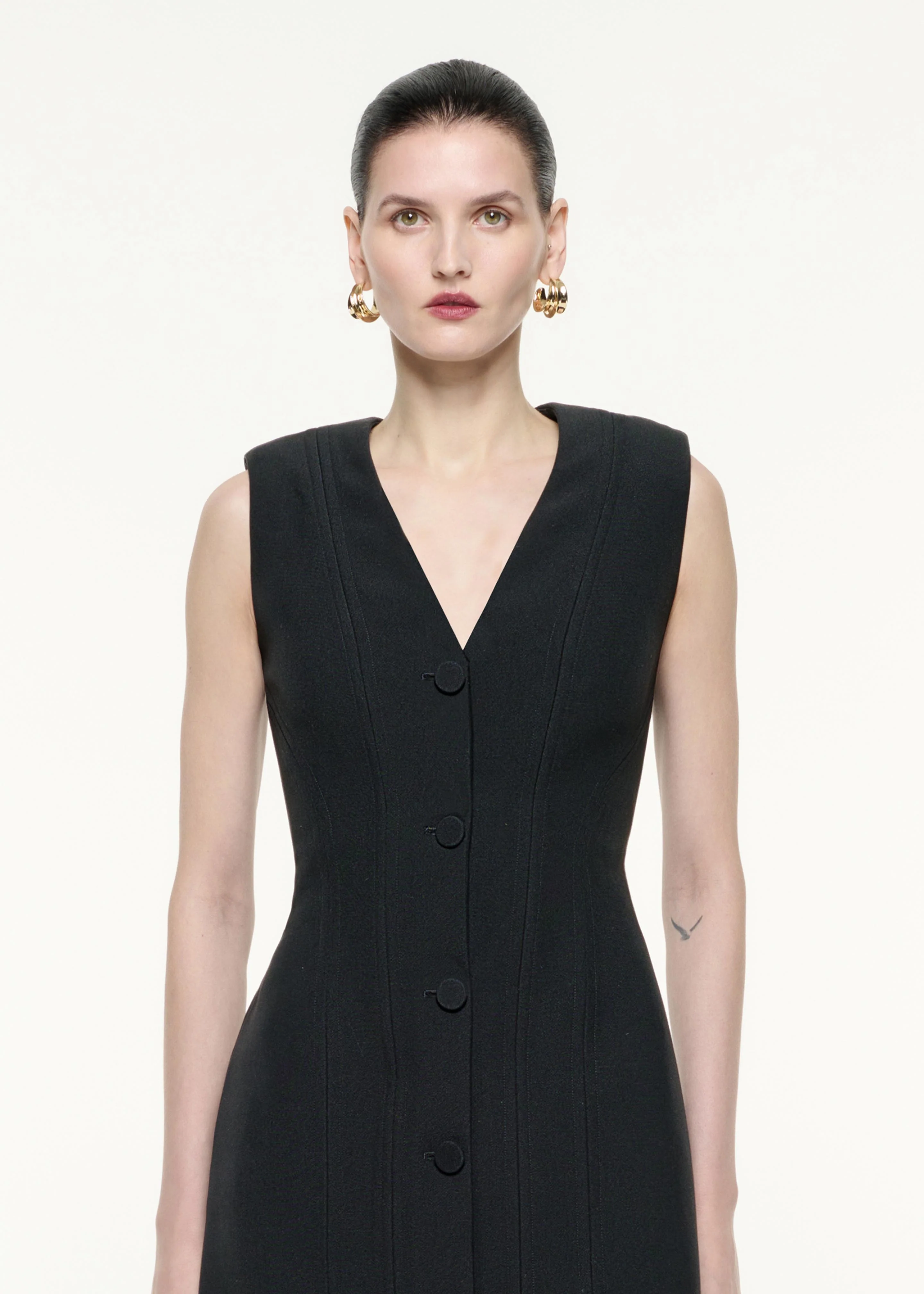 Crepe Mini Dress - Image 4