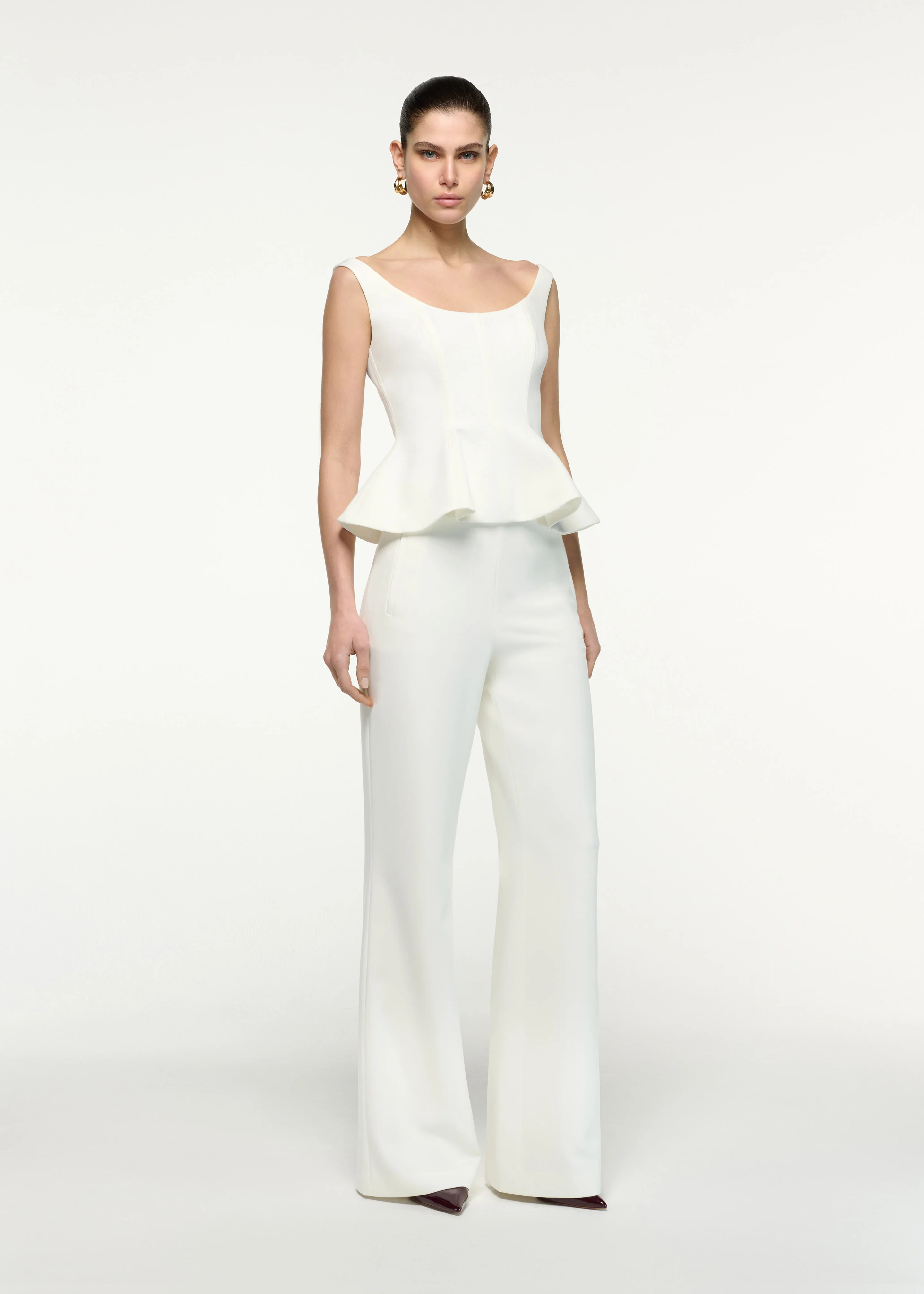 Crepe Peplum Top - Image 2