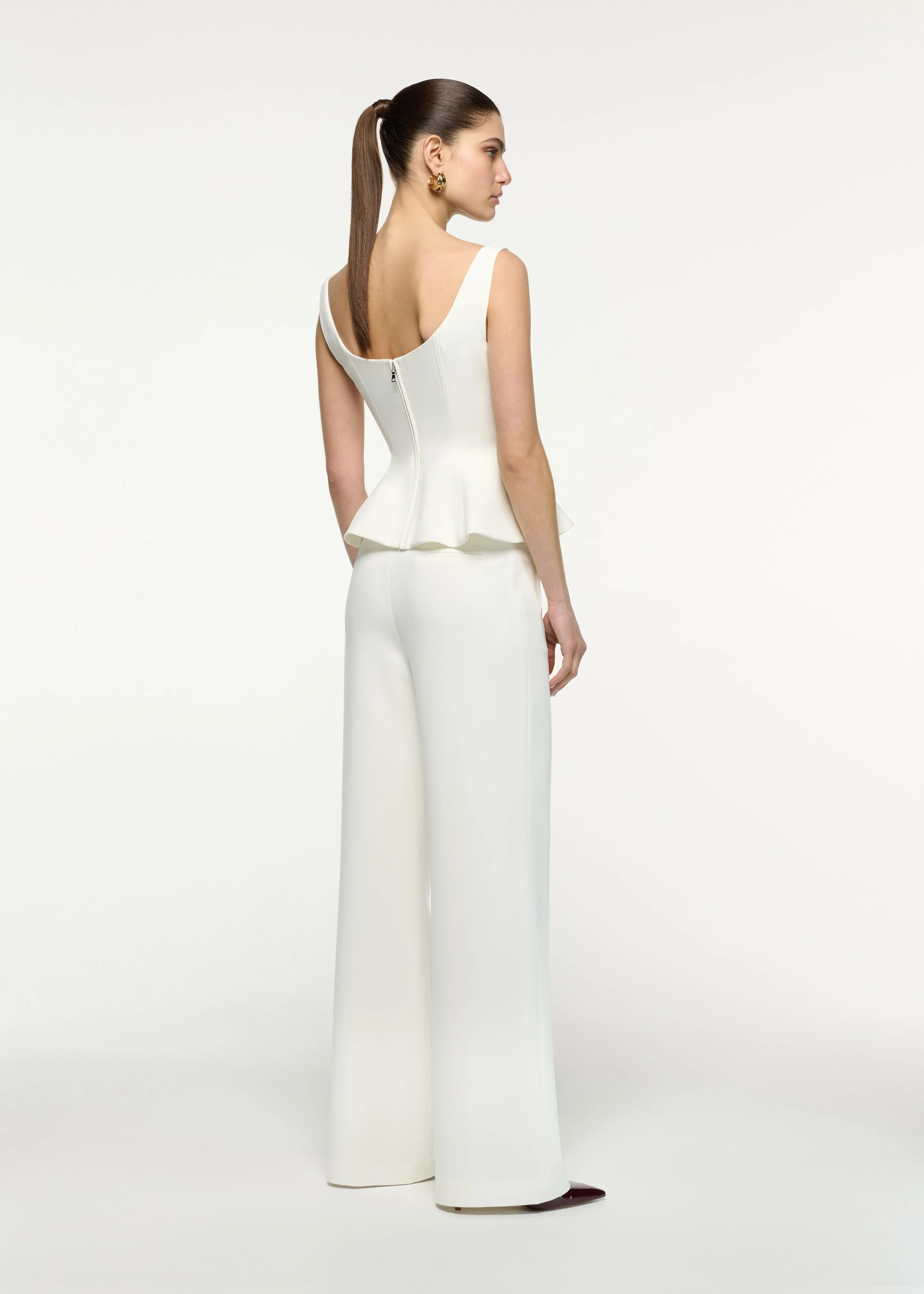 Crepe Peplum Top - Image 3