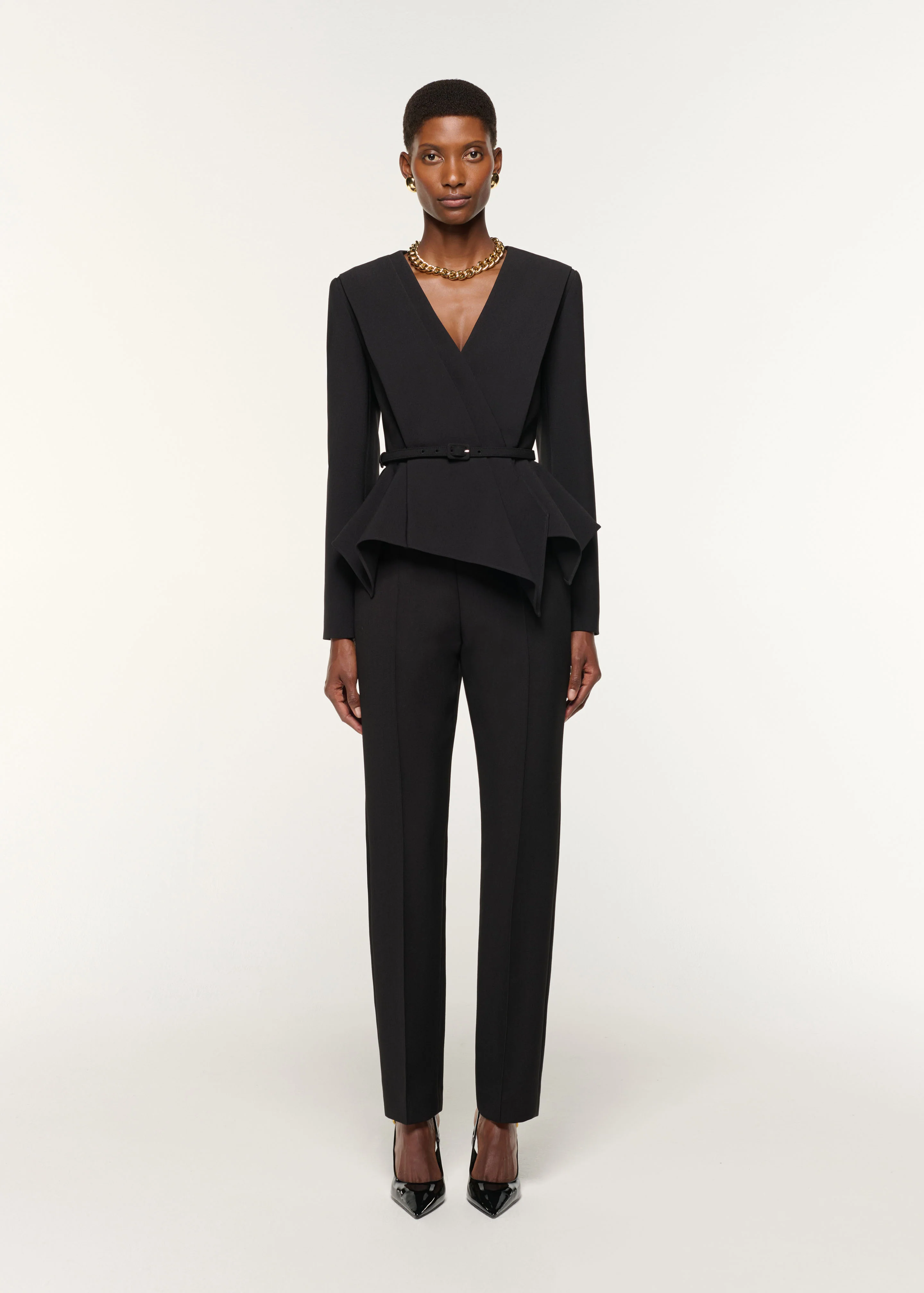 Crepe Straight Leg Trouser