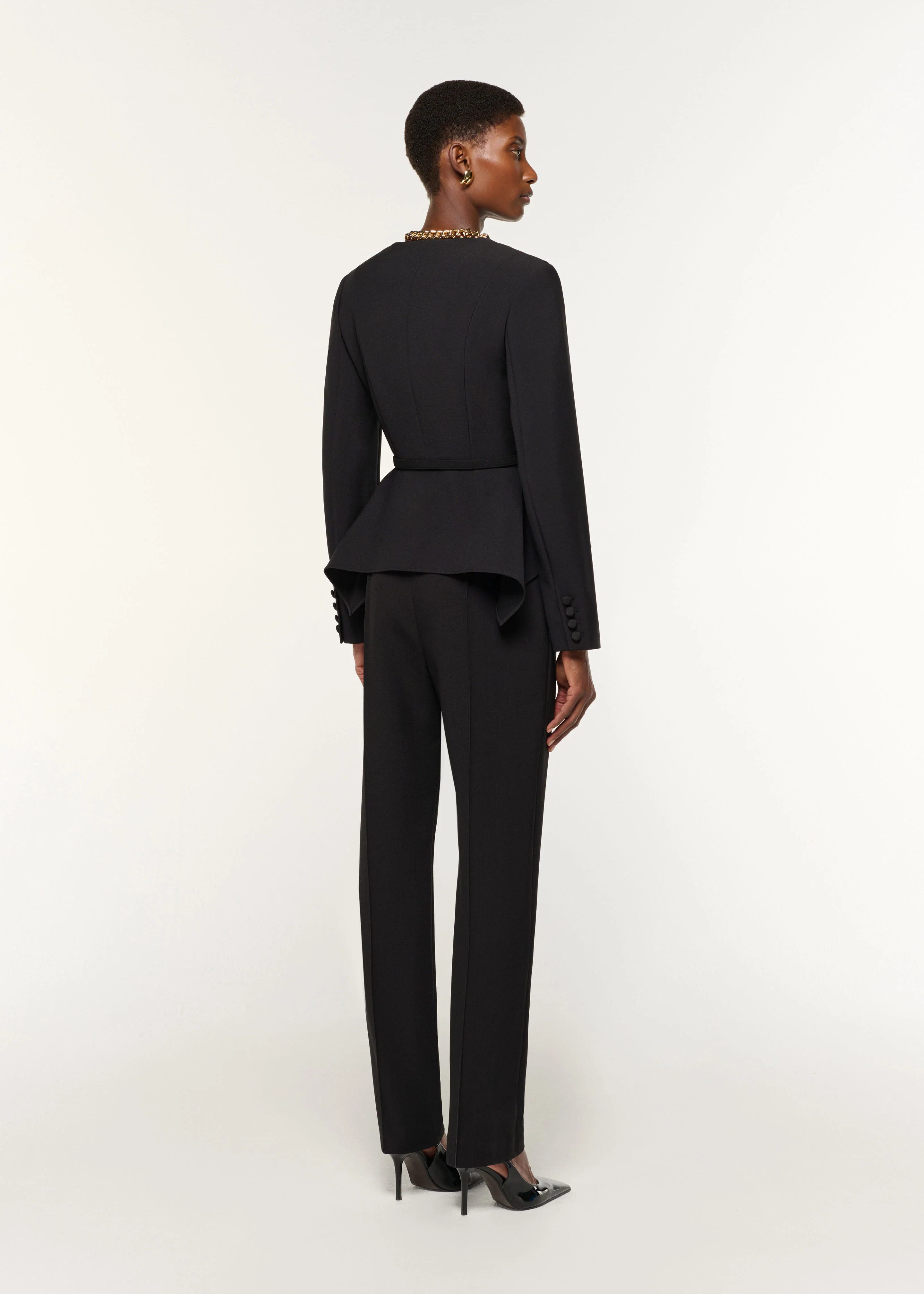 Crepe Straight Leg Trouser - Image 3
