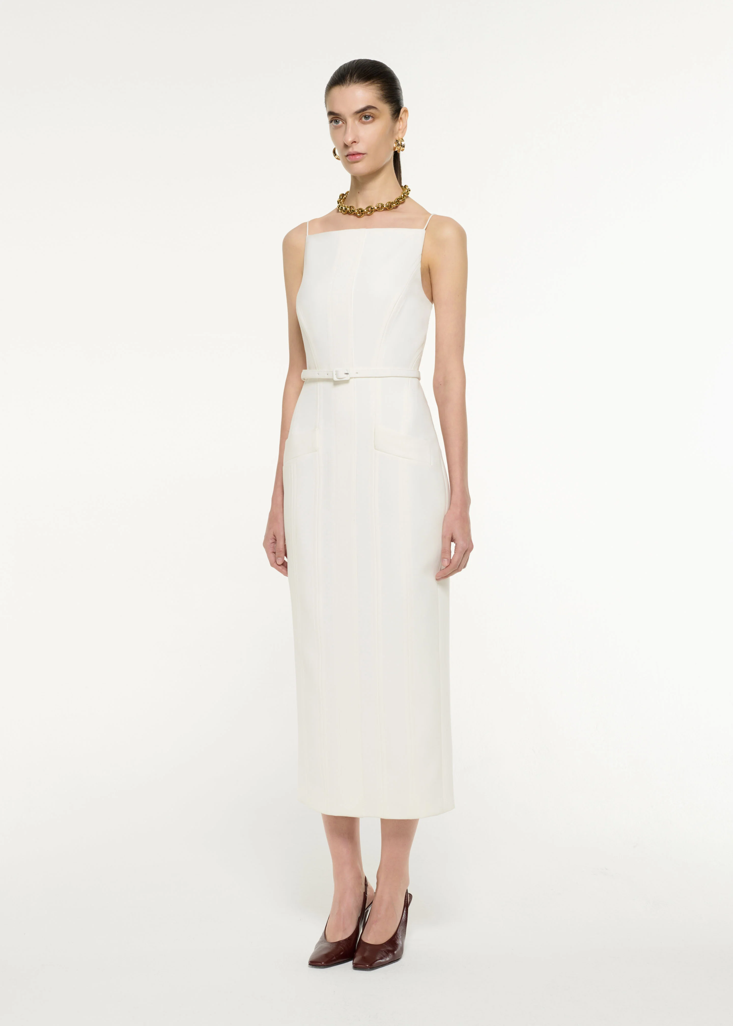 Crepe Tailored Midi Dress - Image 2
