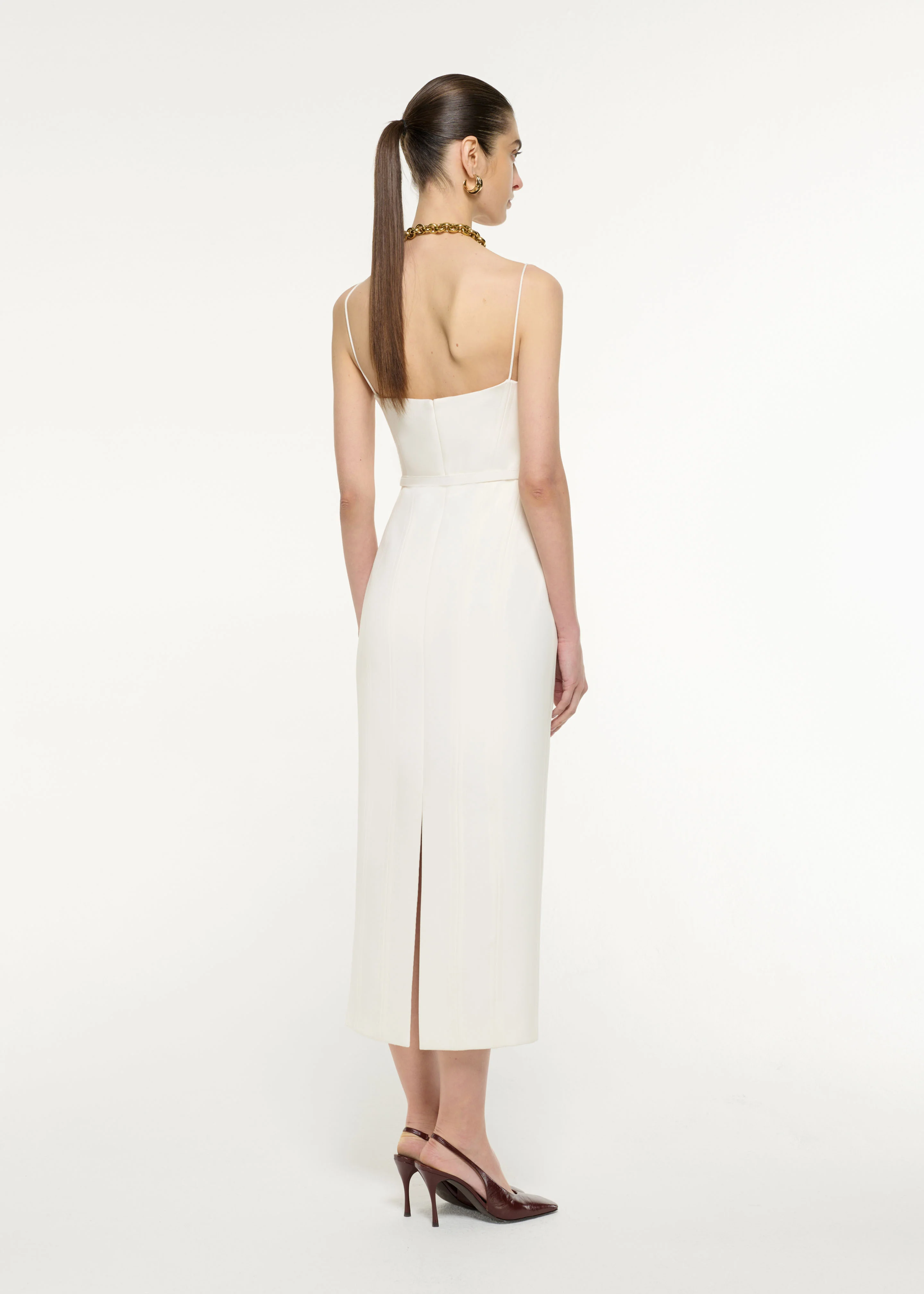 Crepe Tailored Midi Dress - Image 3