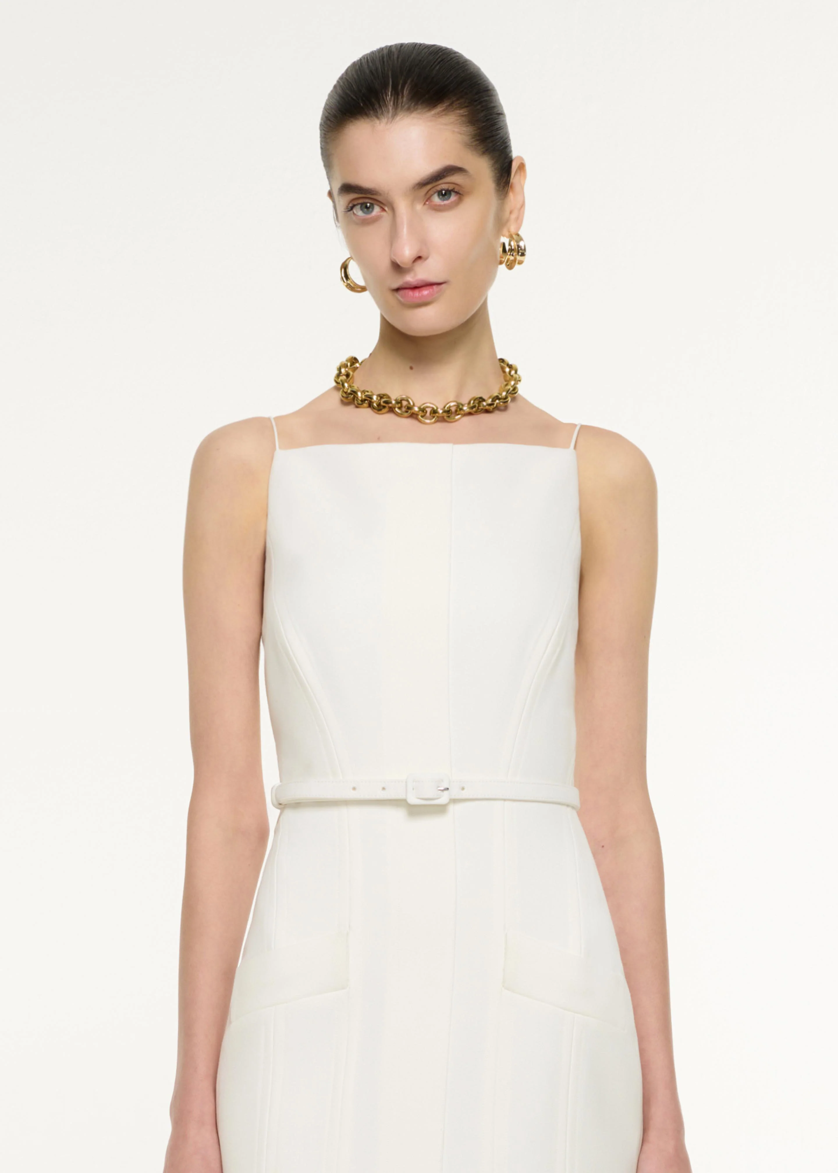 Crepe Tailored Midi Dress - Image 4