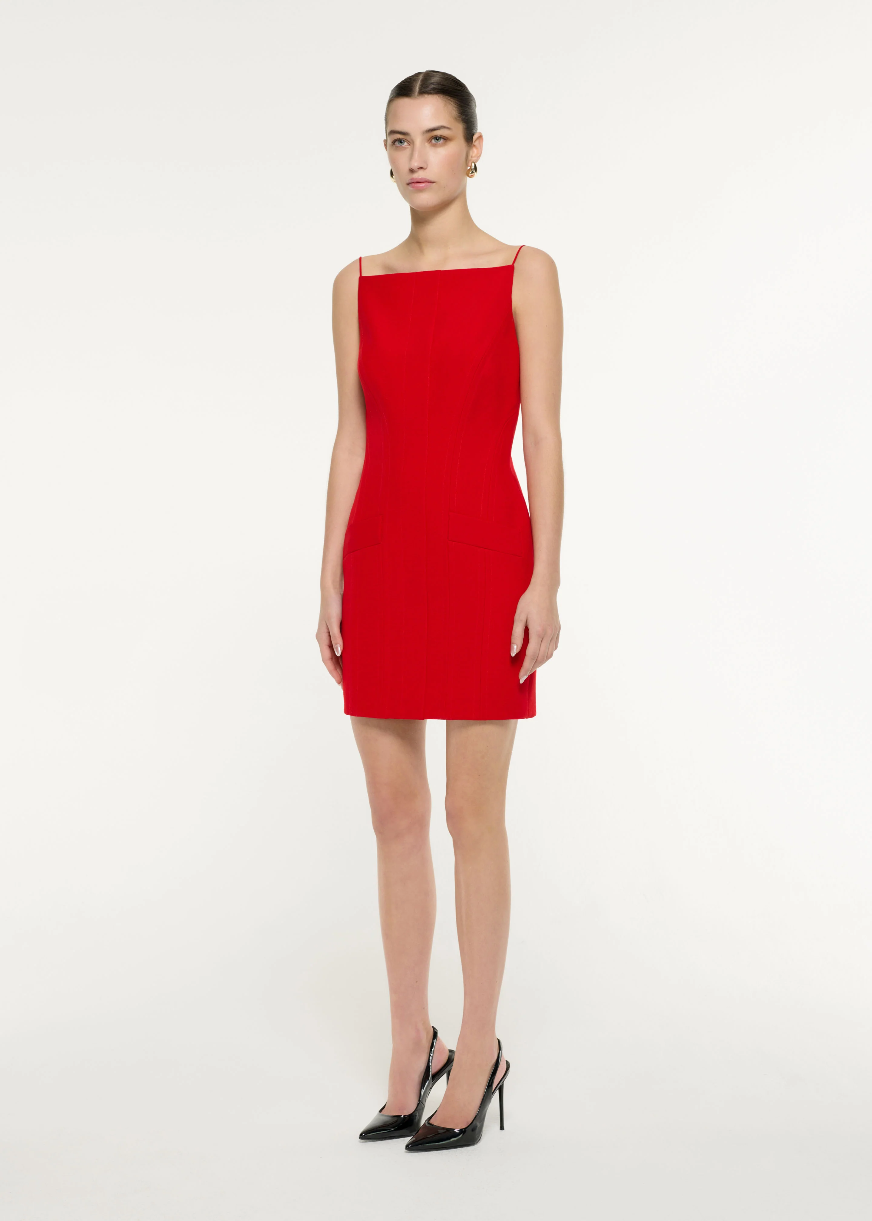 Crepe Tailored Mini Dress - Image 2
