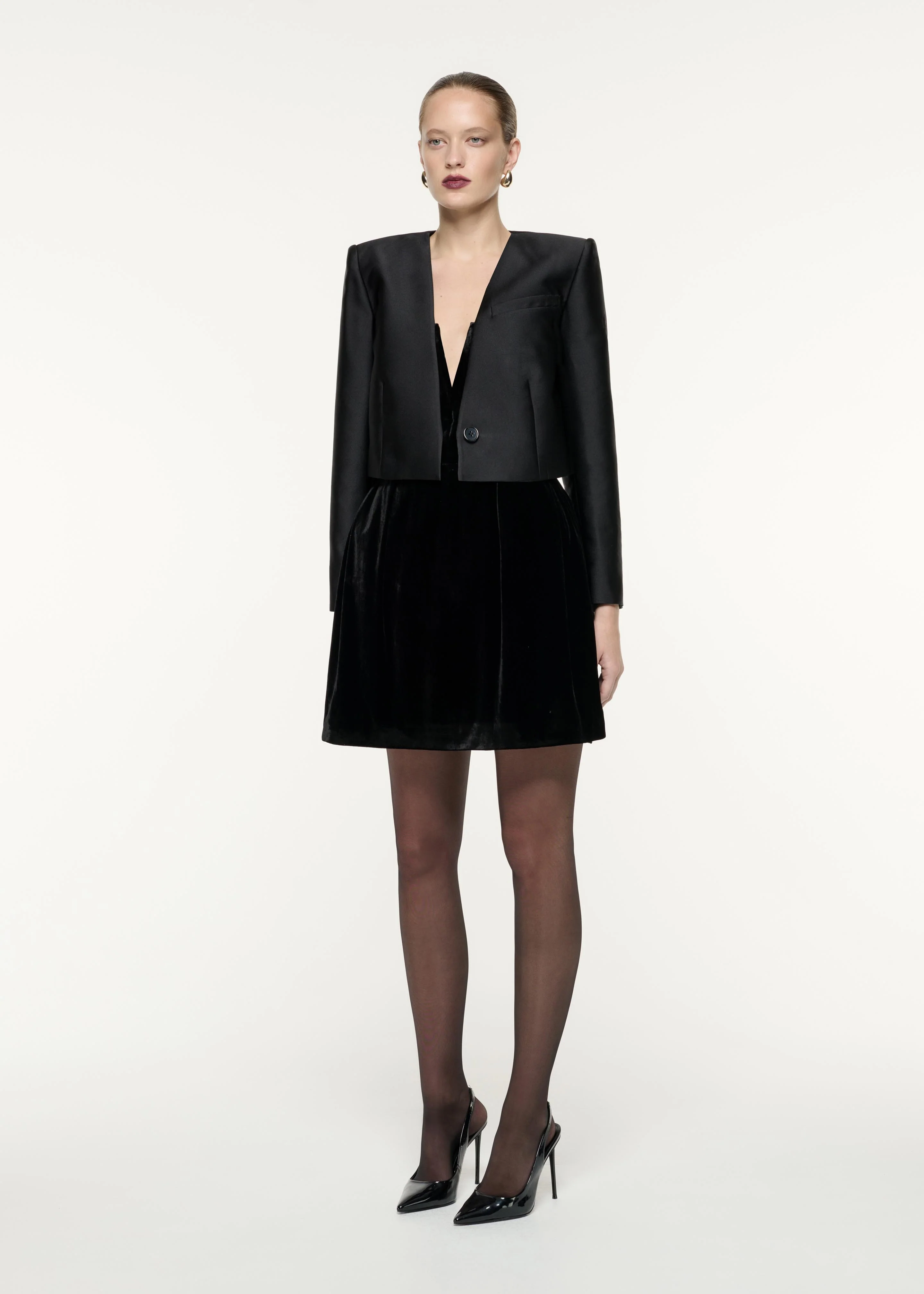 Cropped Taffeta Jacket - Image 2