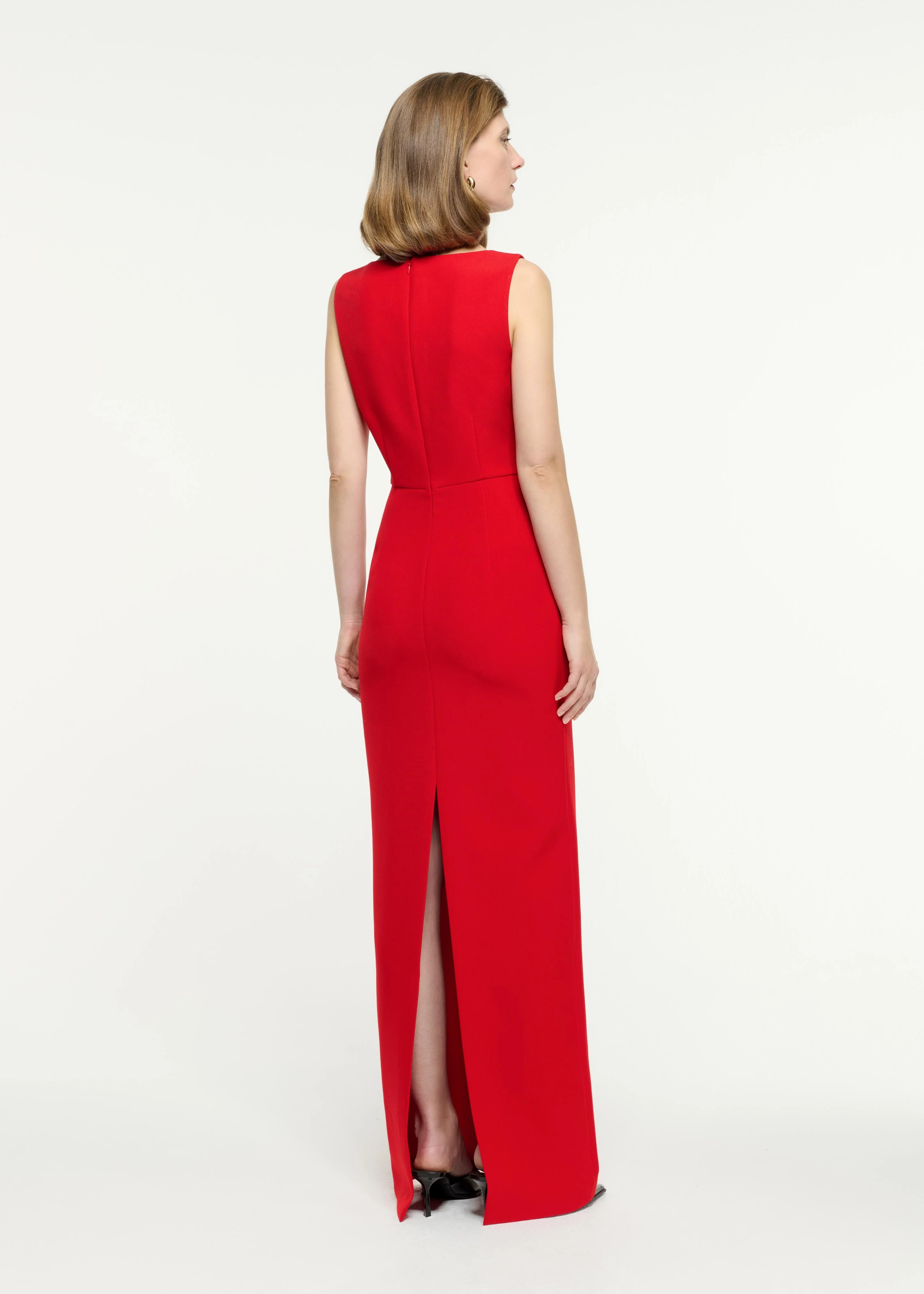 Cut Out Crepe Maxi Dress - Image 3