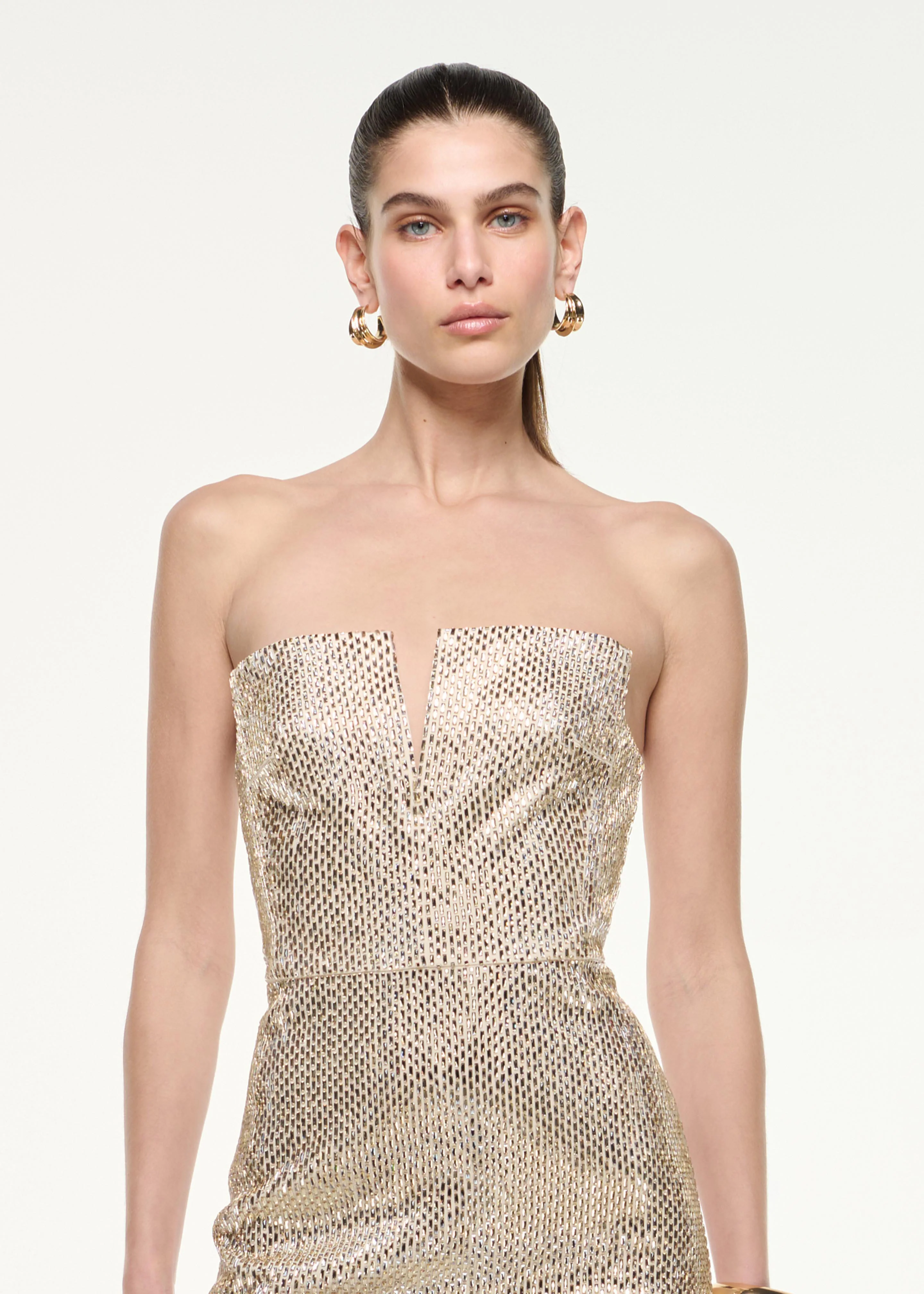 Cut Out Diamante Mini Dress - Image 4