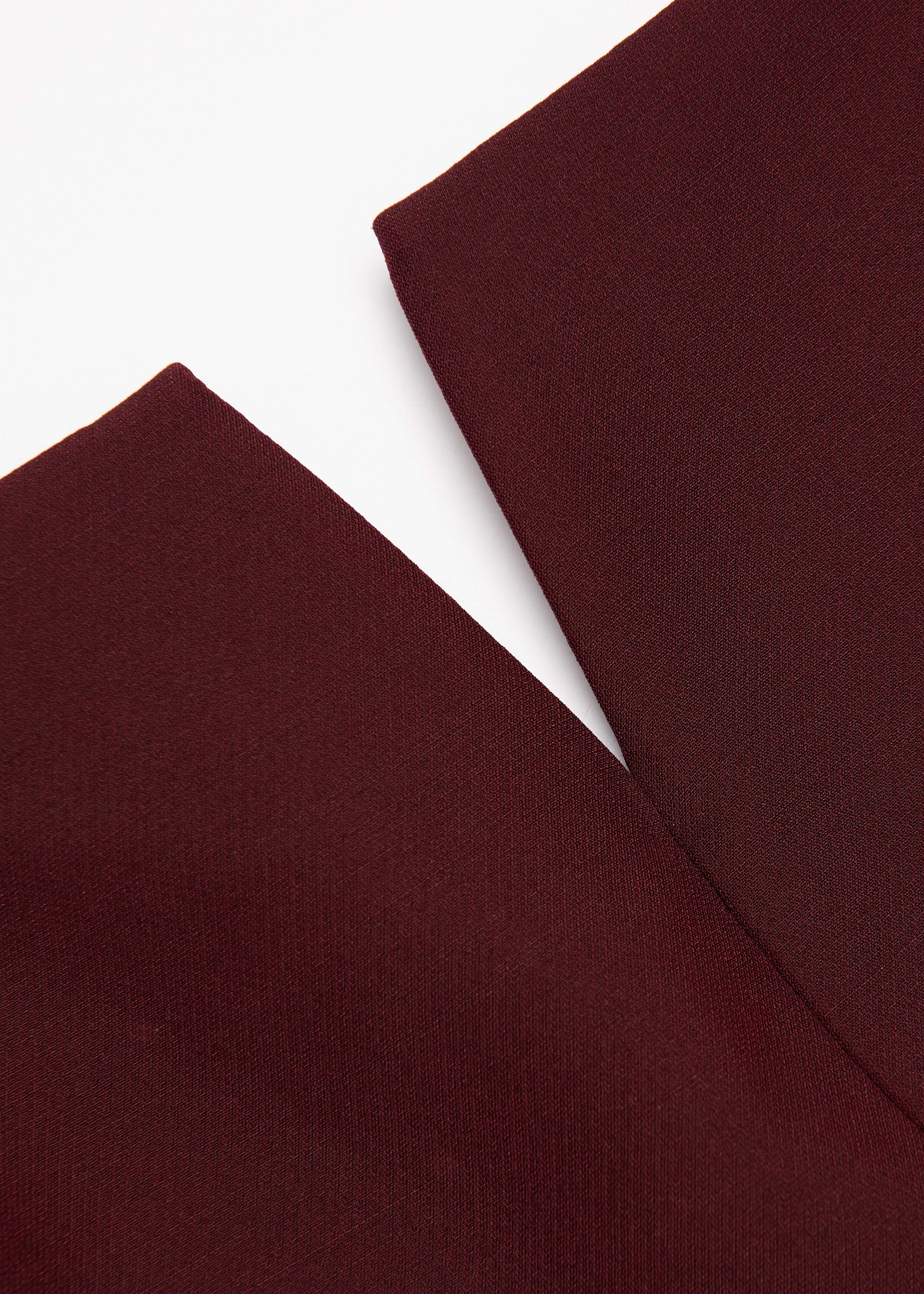 Cutout Square Neck Wool Silk Dress - Image 5