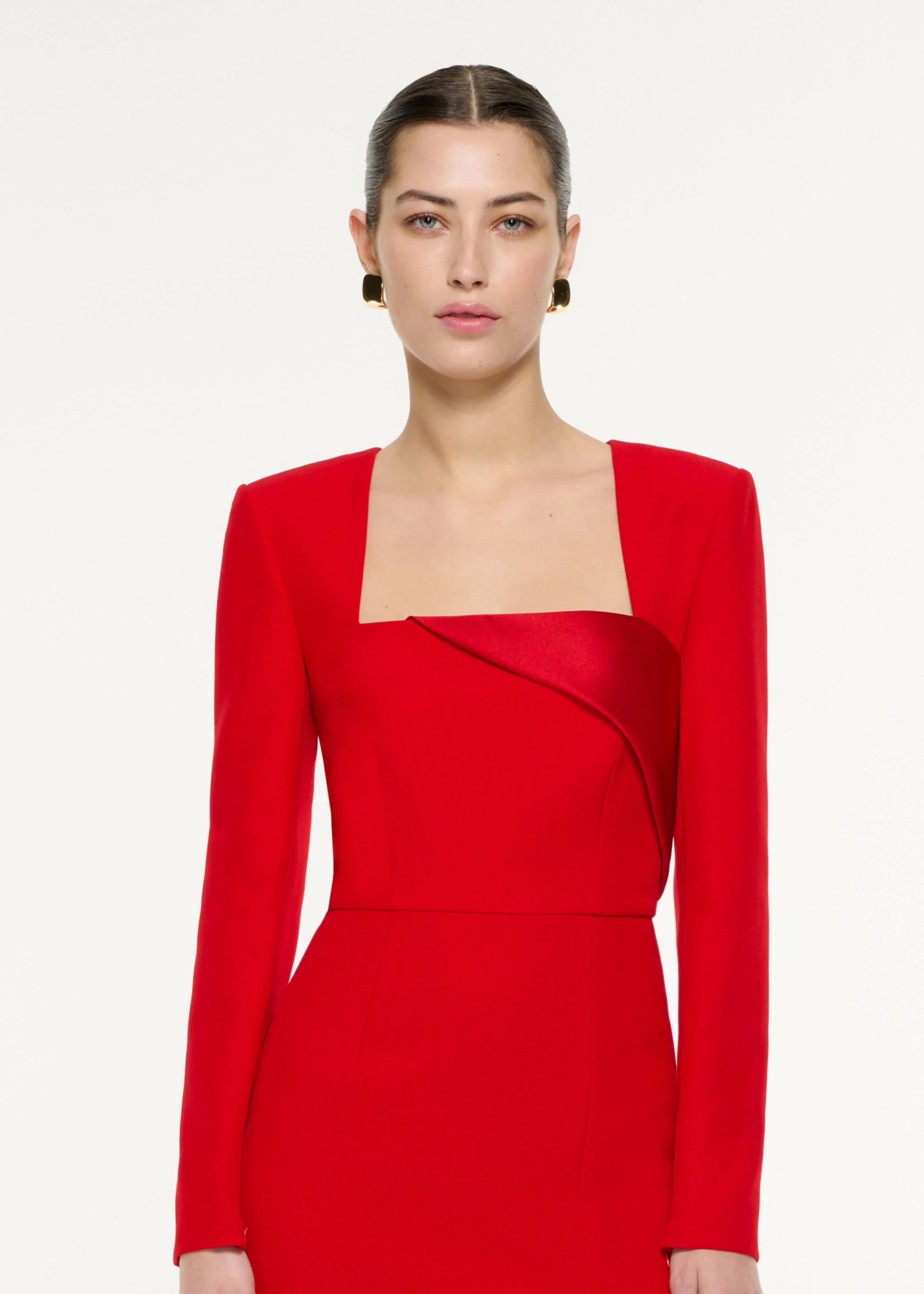 Diagonal Panel Midi Dress - Image 4