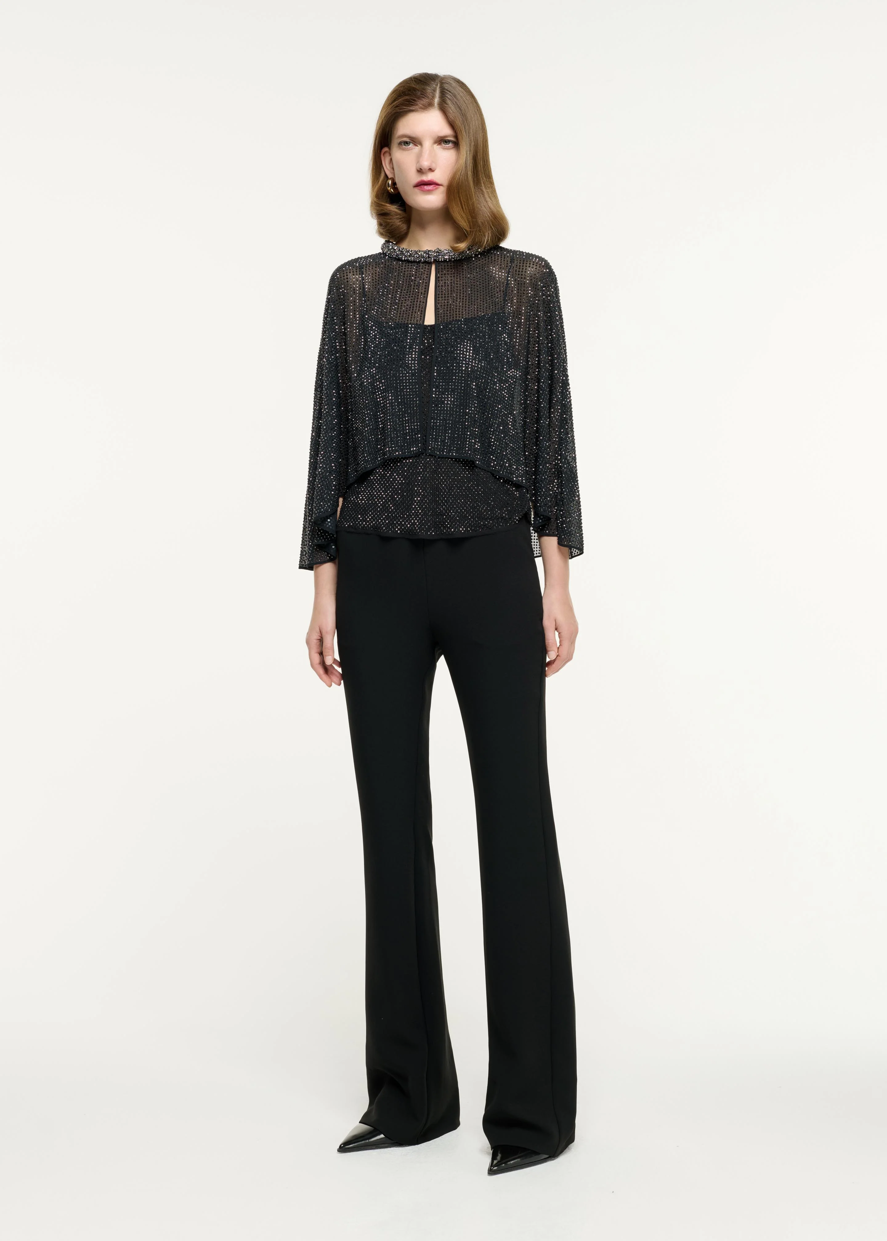 Diamante Chiffon Cape - Image 2