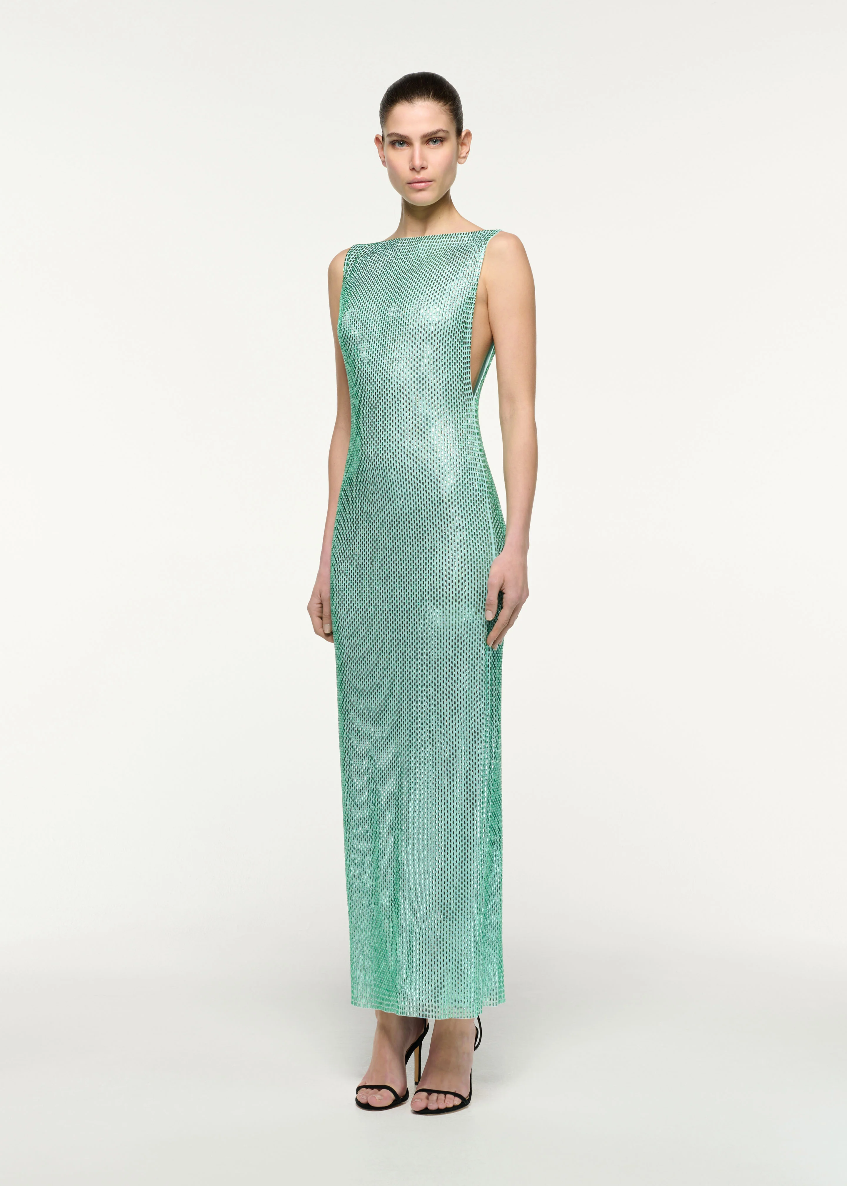 Diamante Column Maxi Dress - Image 2