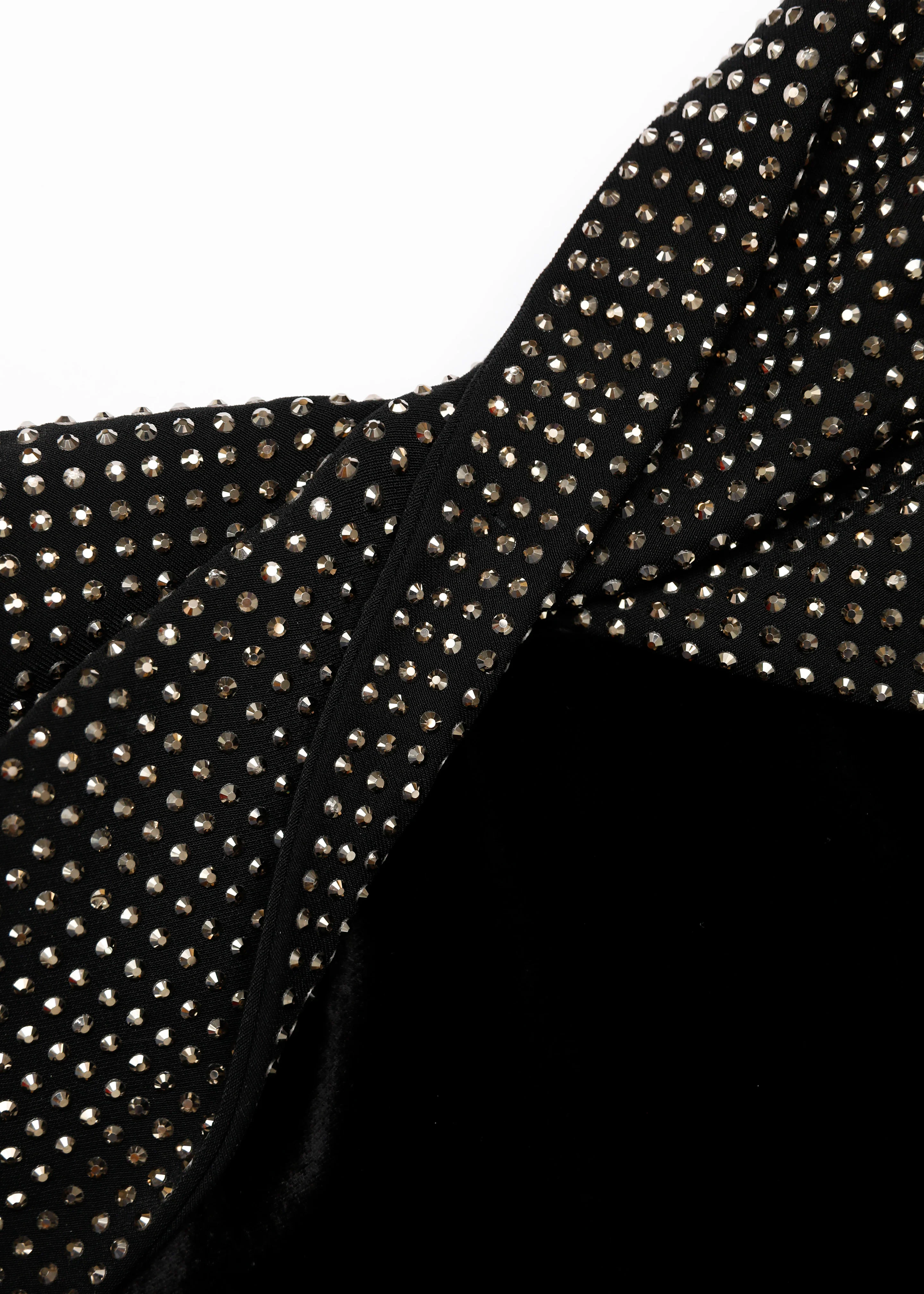 Diamante Twist Drape Velvet Column Gown - Image 5