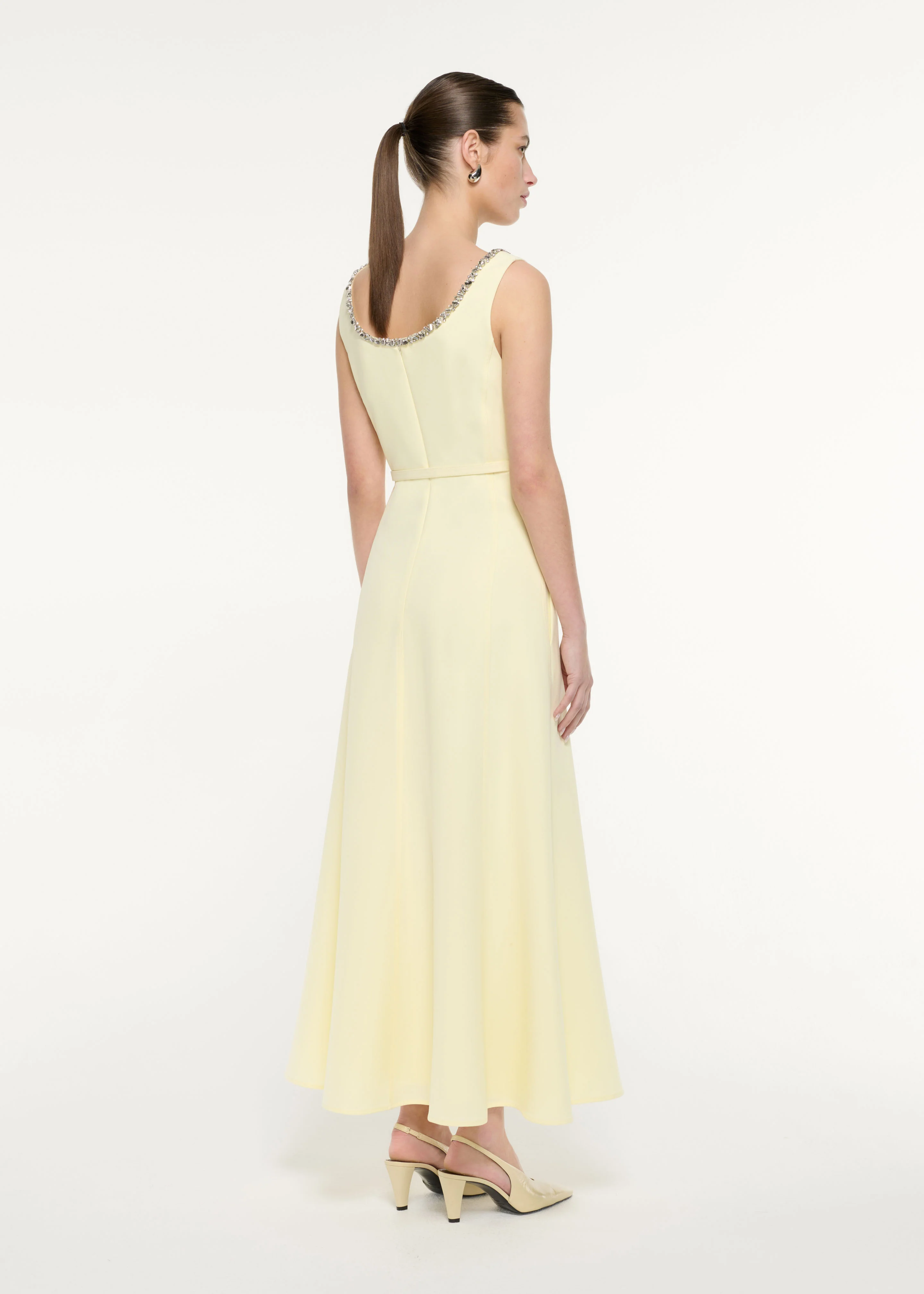 Embellished Heavy Cady Maxi Dress - Image 3