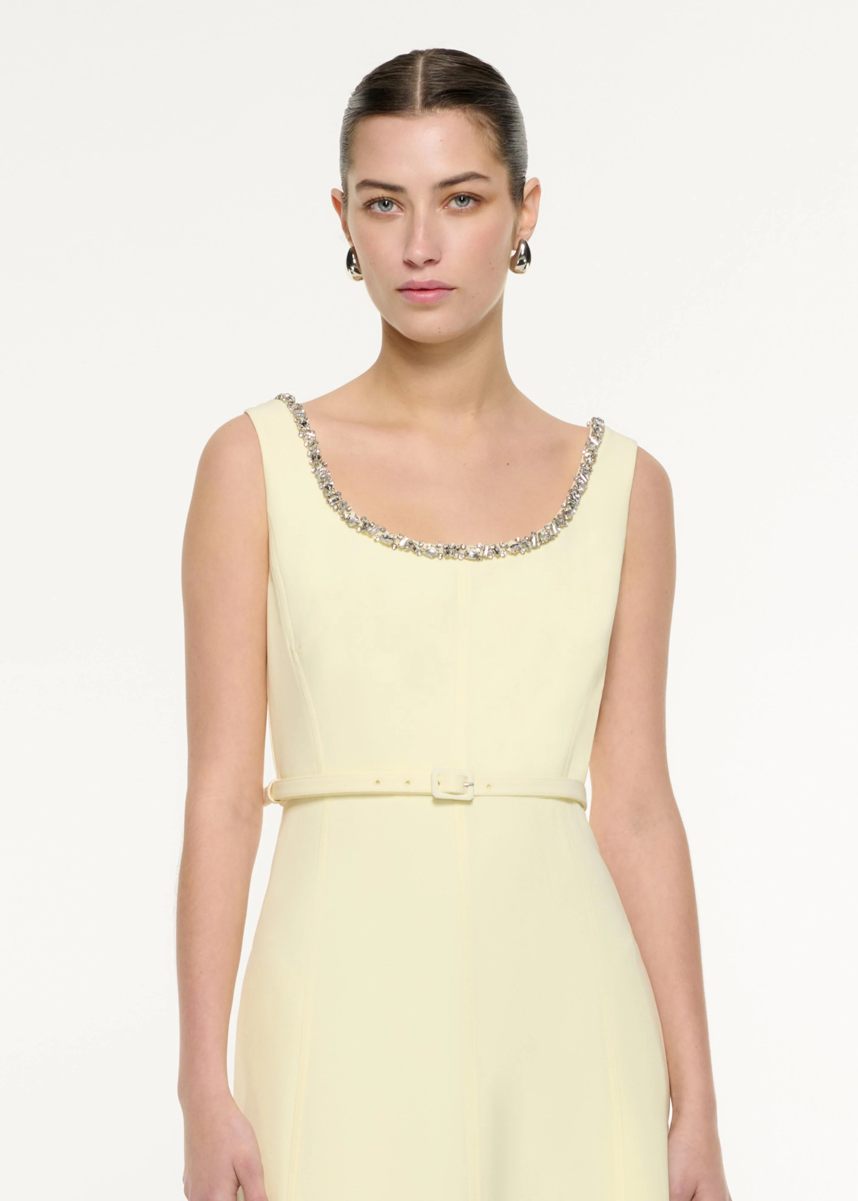 Embellished Heavy Cady Maxi Dress - Image 4