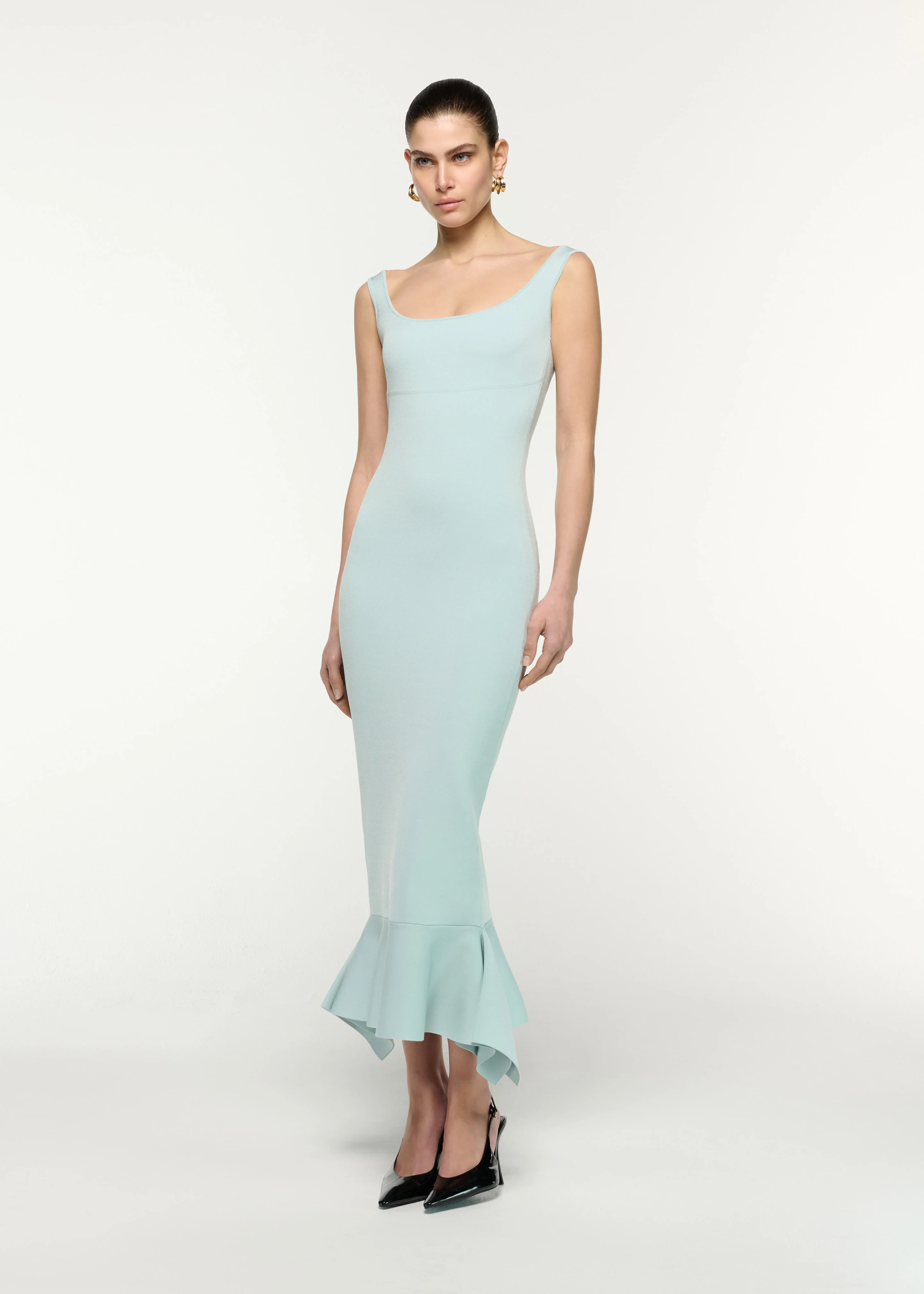 Fit And Flare Knit Midi Dress - Image 2