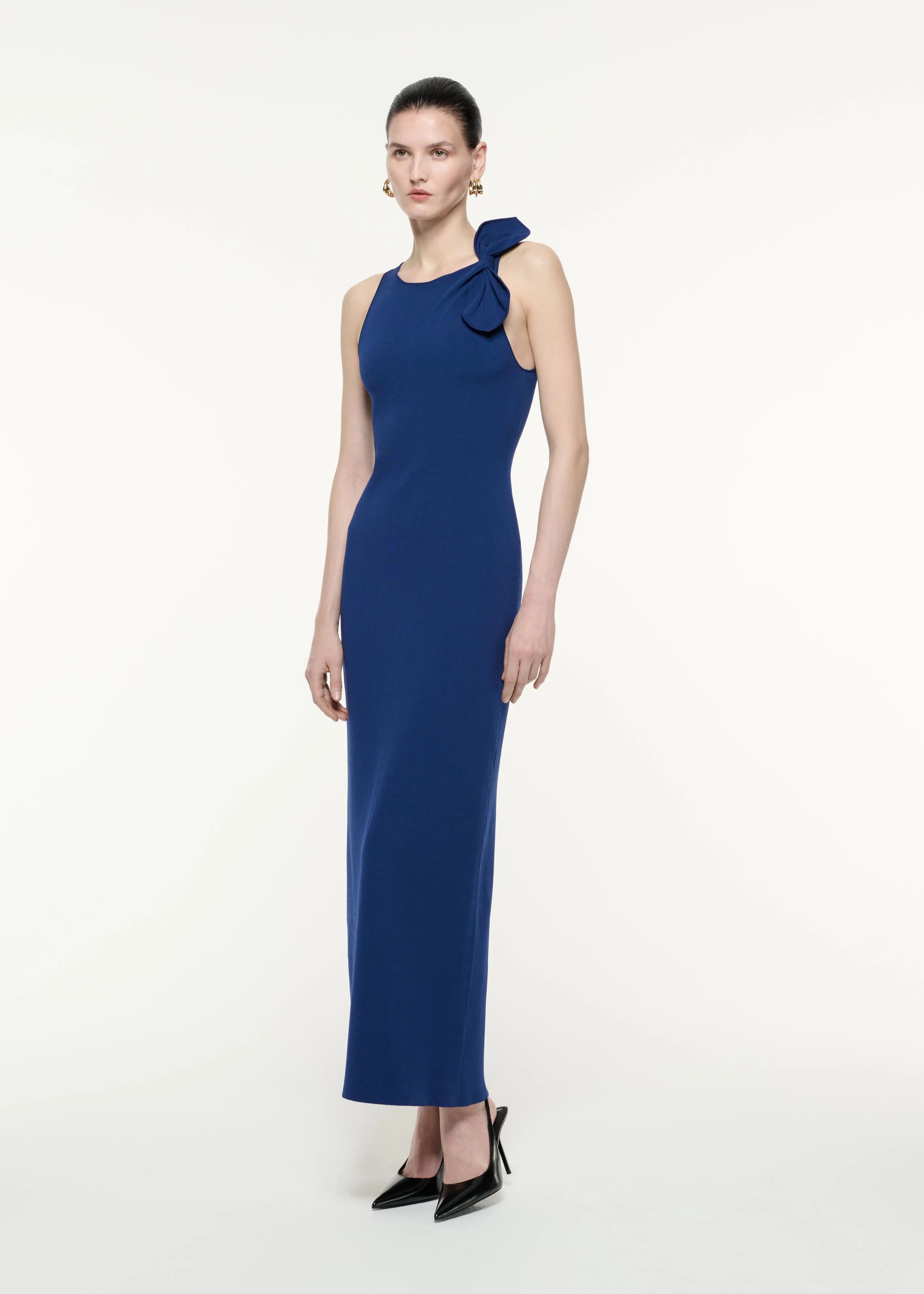 Flat Knit Bow Maxi Dress - Image 2